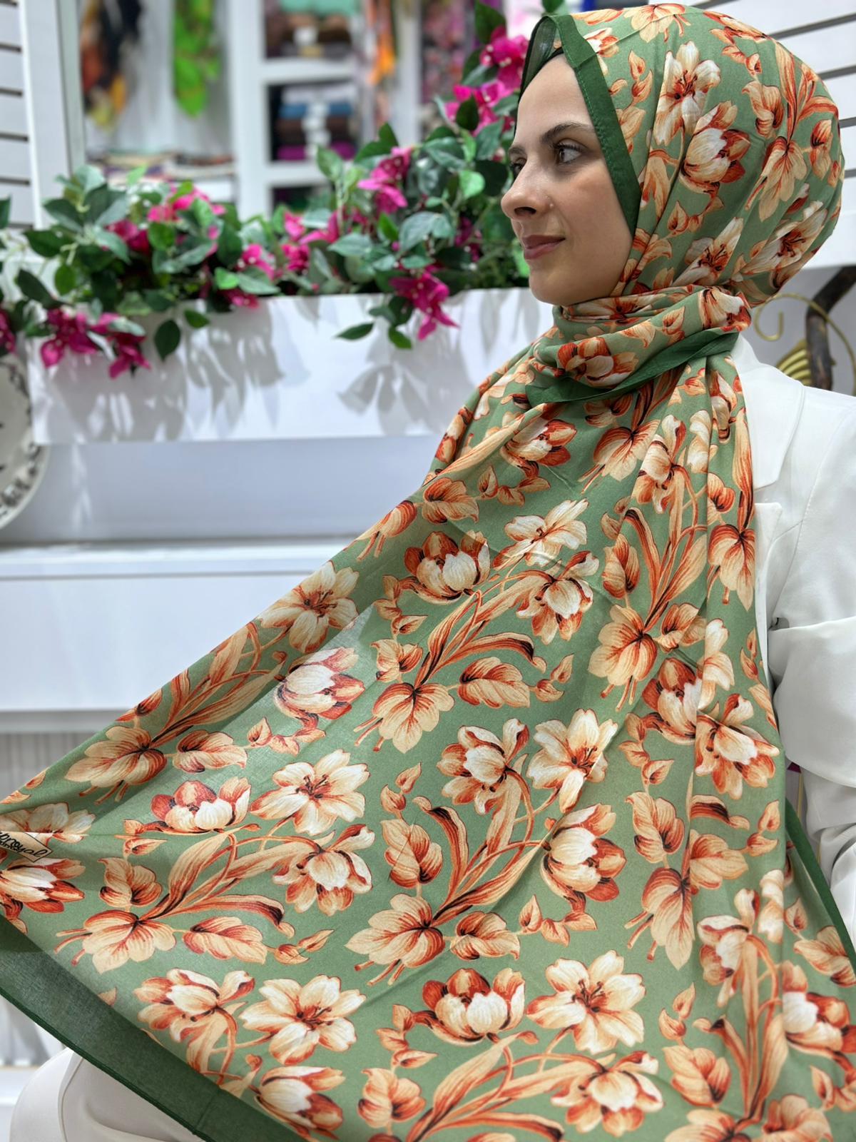 Emproyal Desenli %100 Cotton Şal 15