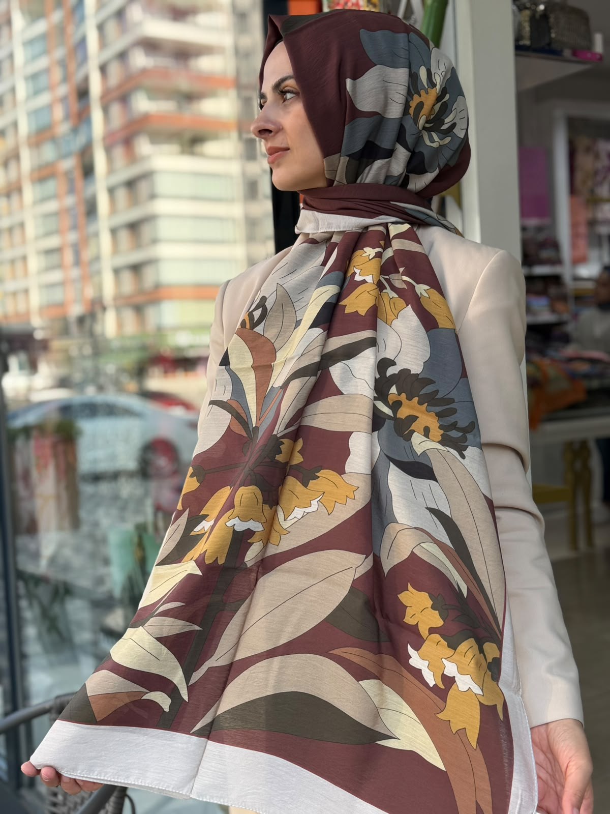 FENZA Desenli Şal
