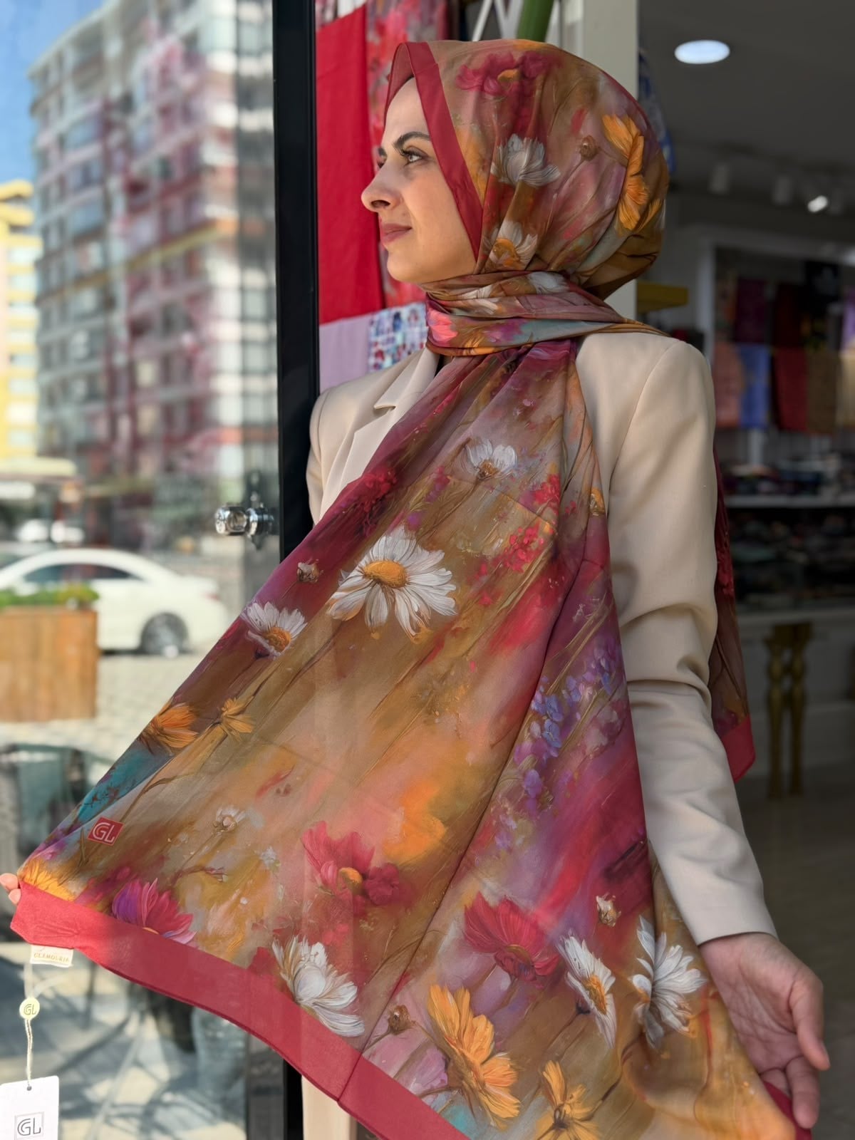Glamouria Desenli Viskon Şal 05