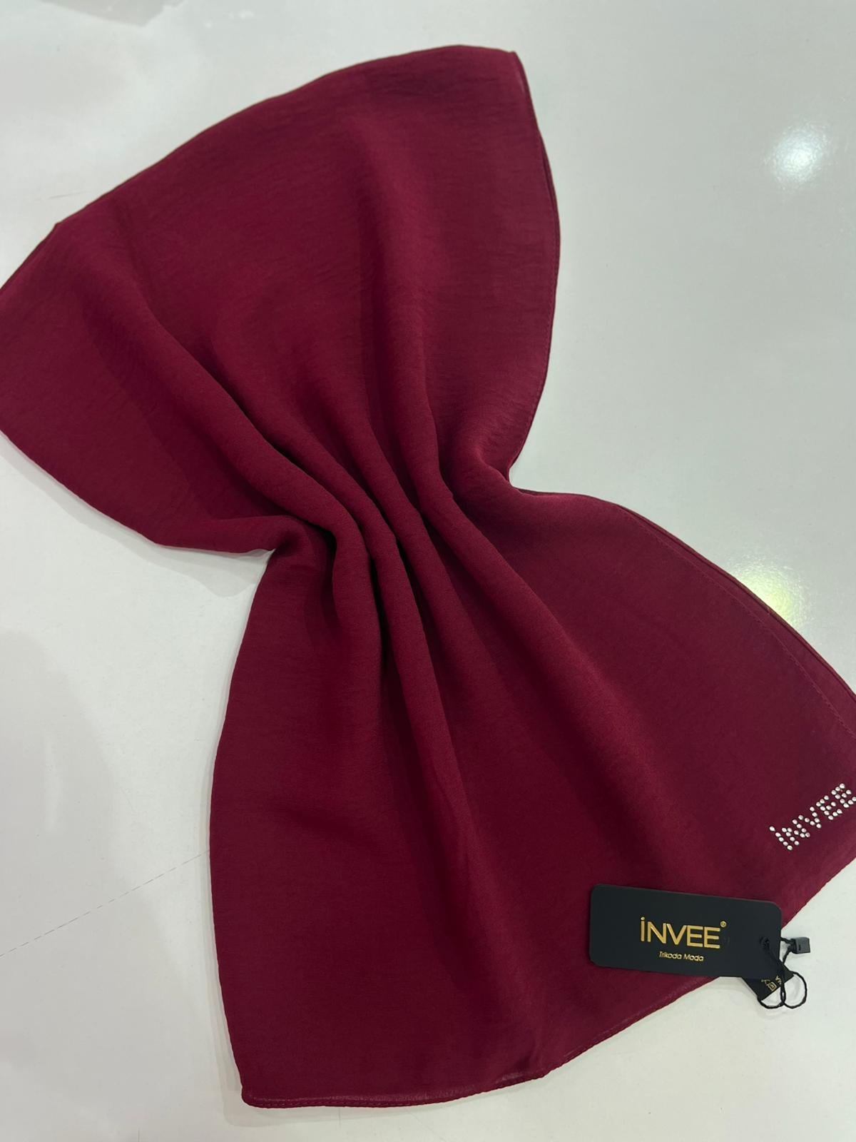 İnvee Caz Şal Bordo Rengi