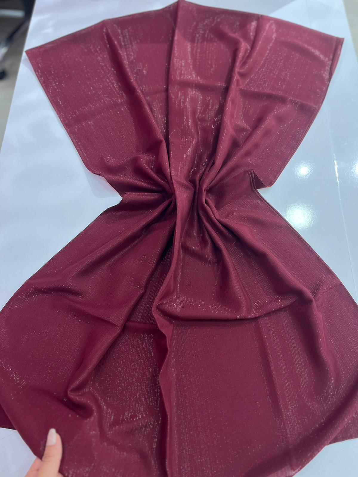 Kroken Silver Şal Bordo Rengi