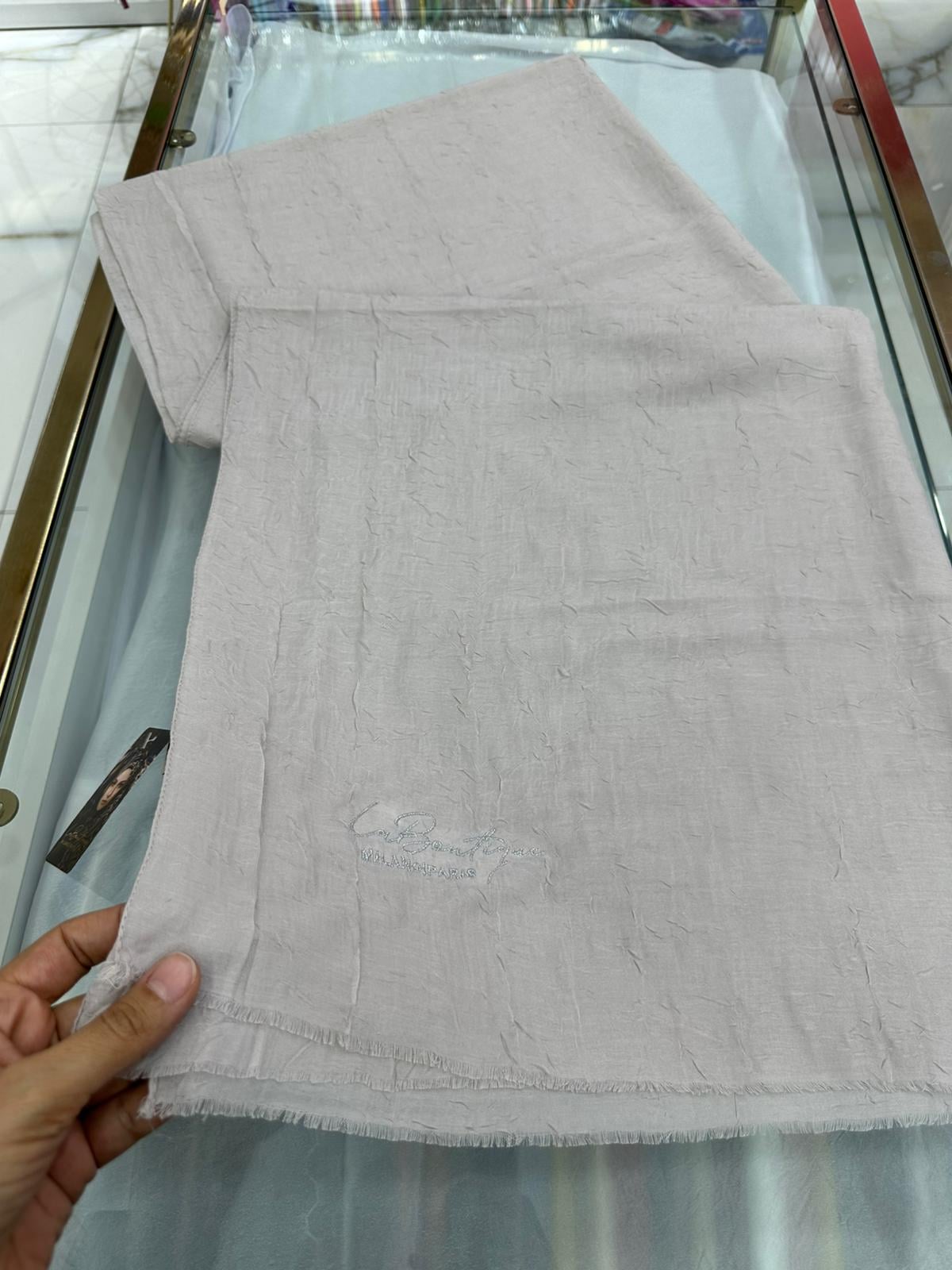La Boutique Be Happy Bambu Şal Açık Taş Rengi