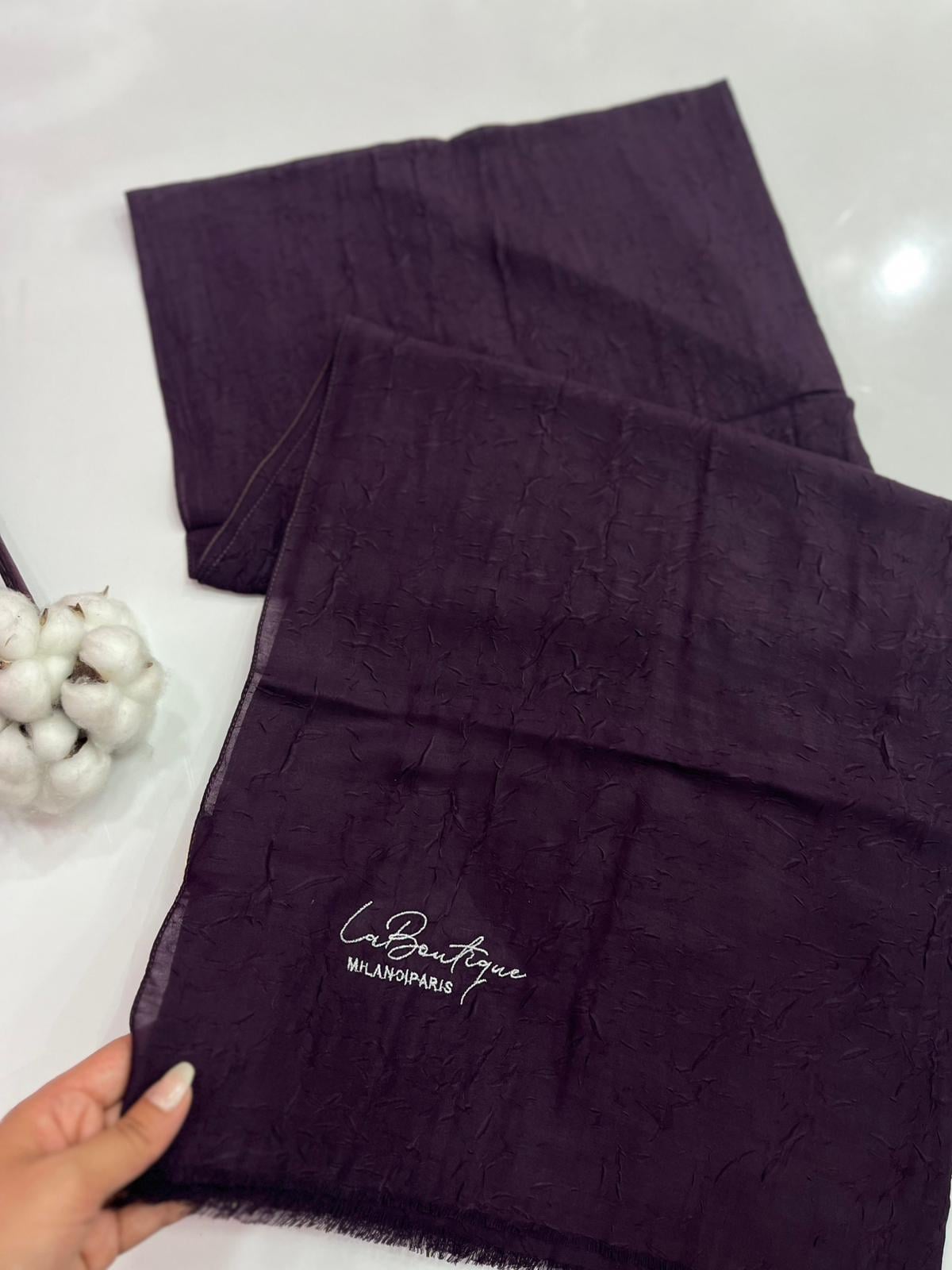 La Boutique Be Happy Bambu Şal Mürdüm Rengi