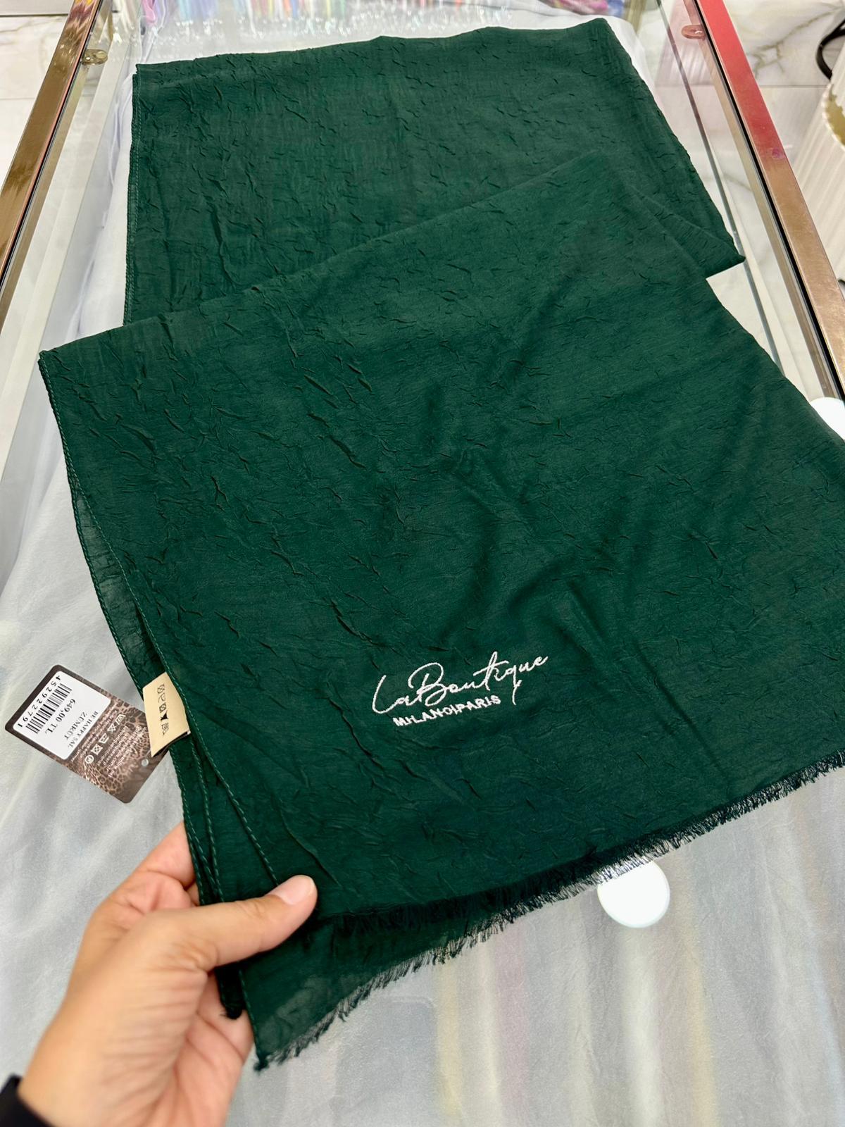 La Boutique Be Happy Bambu Şal Zümrüt Rengi