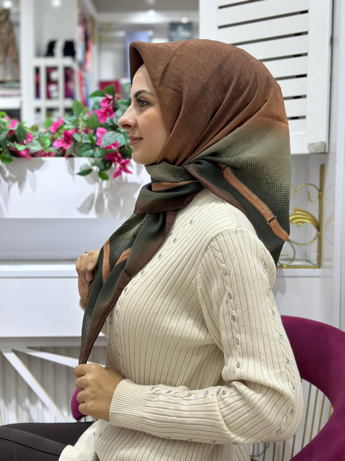 La Boutique Desenli Organik Eşarp 03