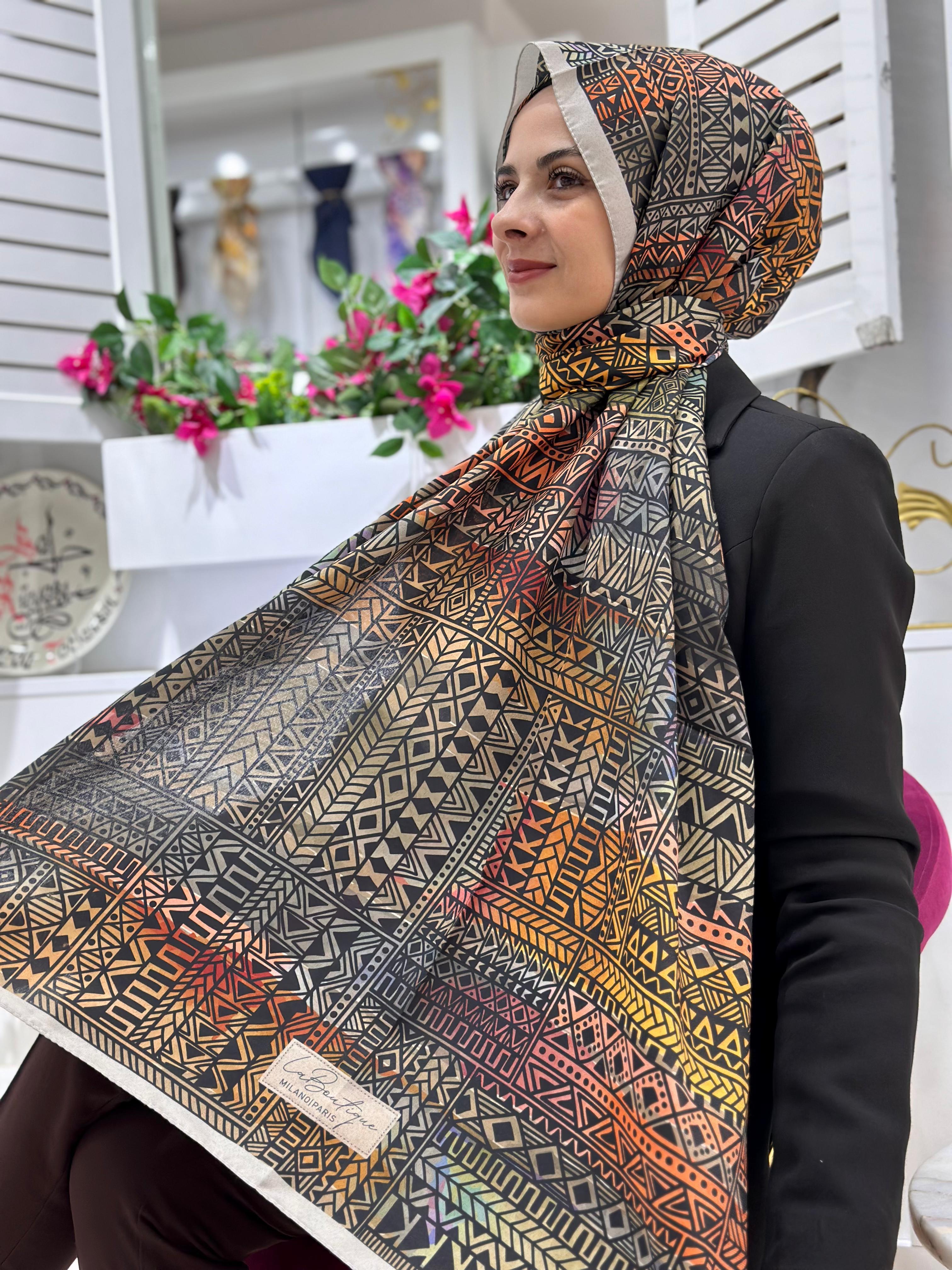 La Boutique Desenli Özel Seri Şal 2133-08