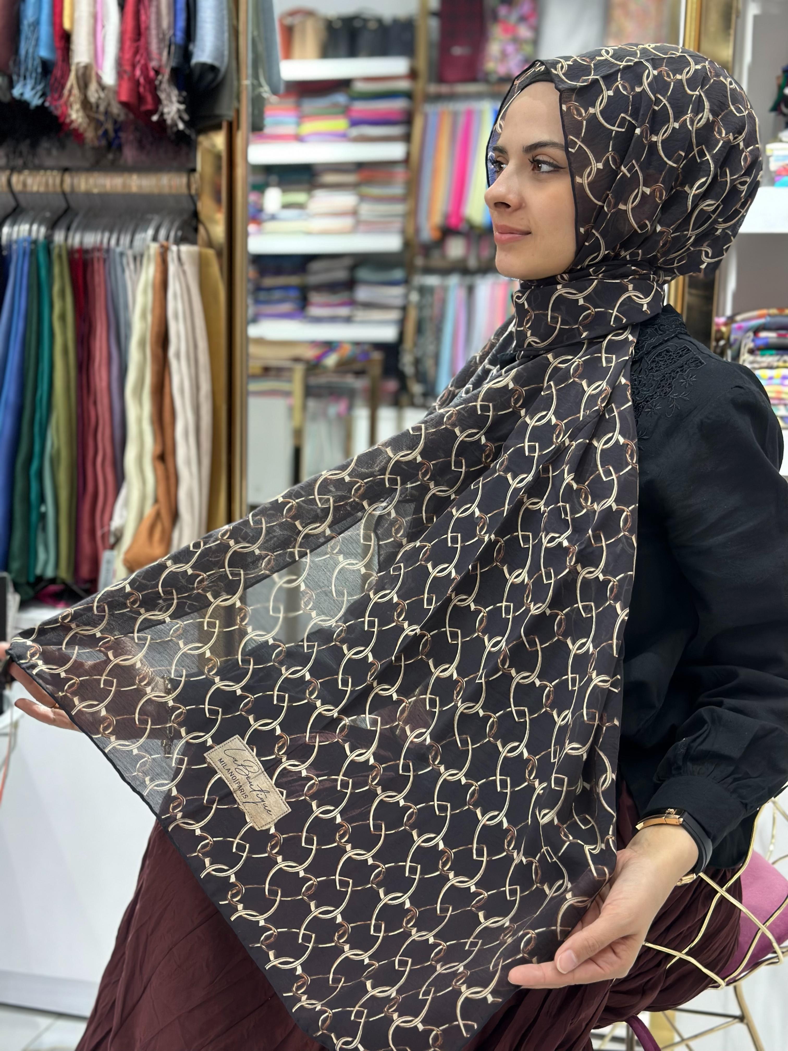 La Boutique Desenli Yaz Serinliği Şal 2366-02