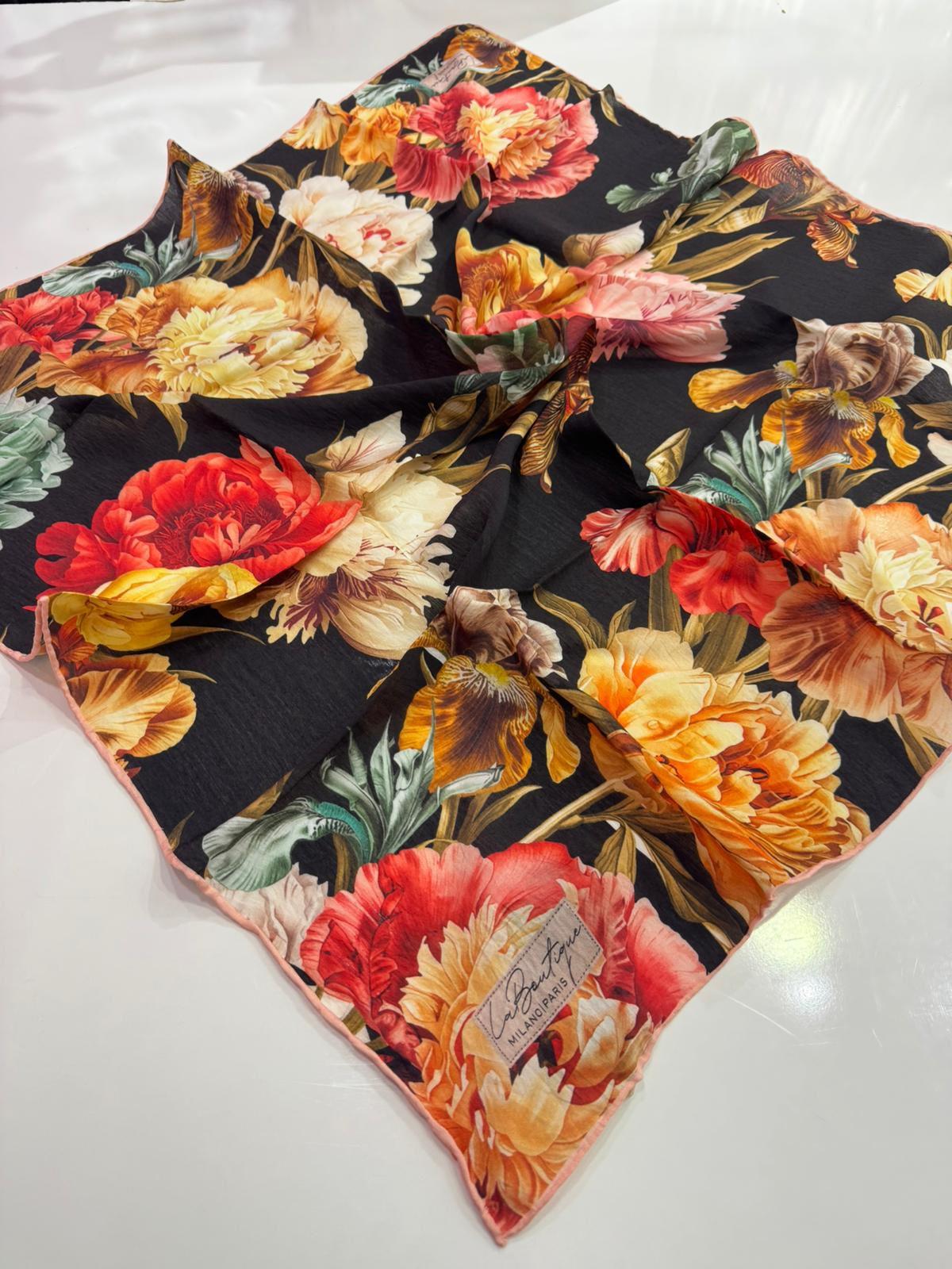 La Boutique Organik Desenli Eşarp 02