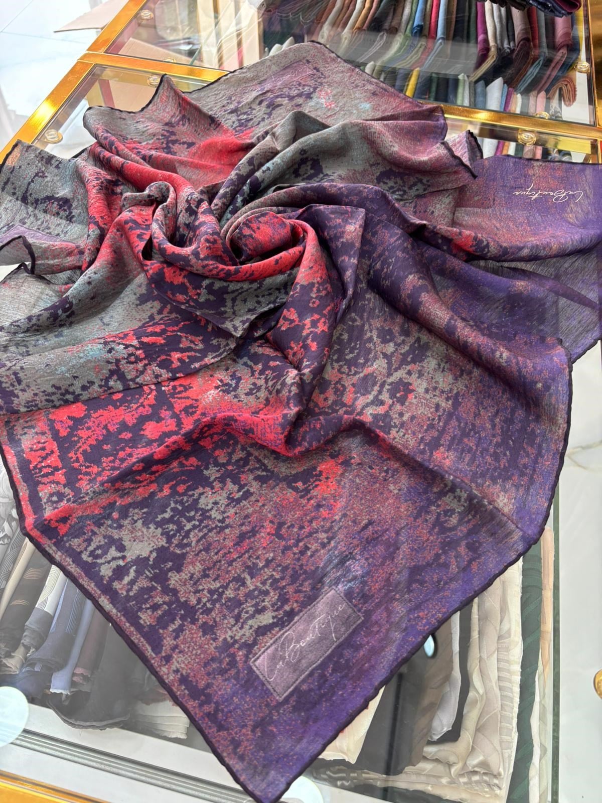 La Boutique Organik Desenli Eşarp 03
