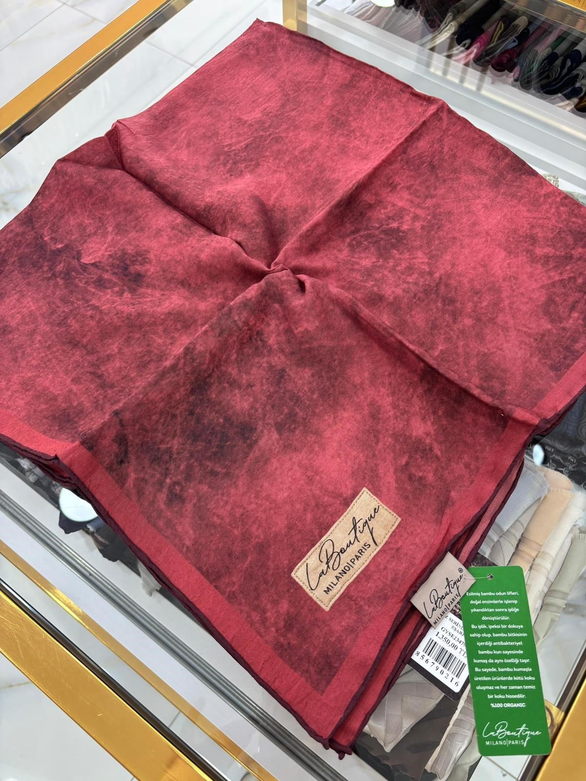 La Boutique Yeni Sezon Bulut Tek Renk Güz Yaz Serinliği Eşarp 4794
