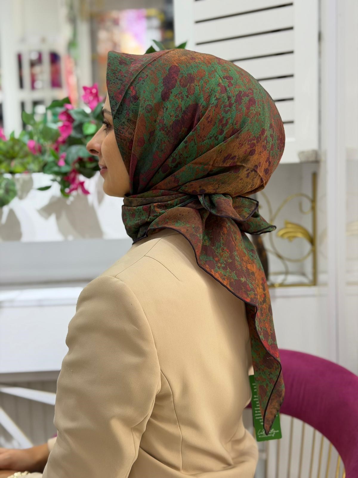 La Boutique Yeni Sezon Desenli Güz Yaz Serinliği Eşarp 03