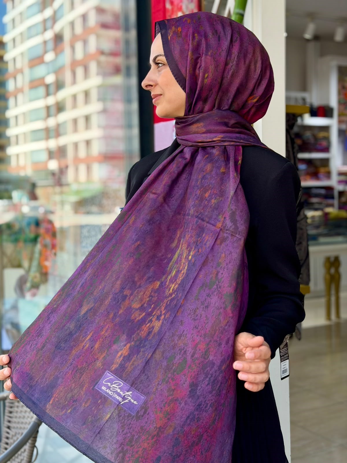 La Boutique Yeni Sezon Desenli Özel Seri Şal 02