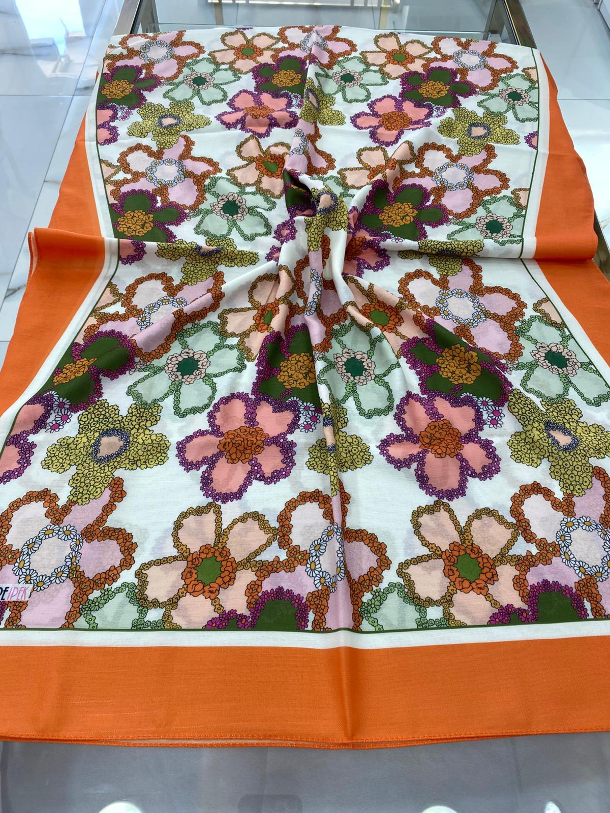 Ladure Desenli Soft Pamuklu Şal 01