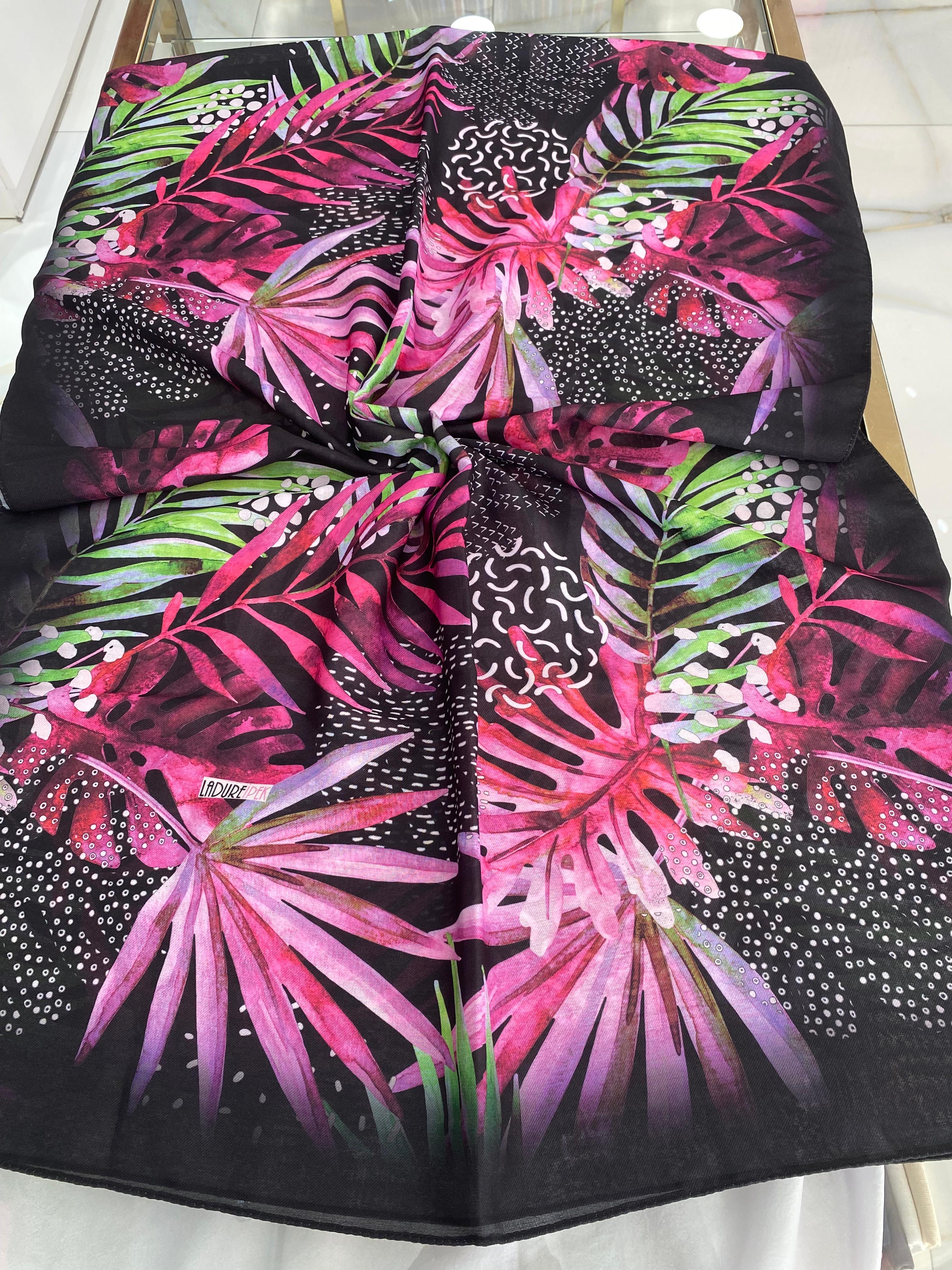 Ladure Yelpaze Desenli Butik Şal 02
