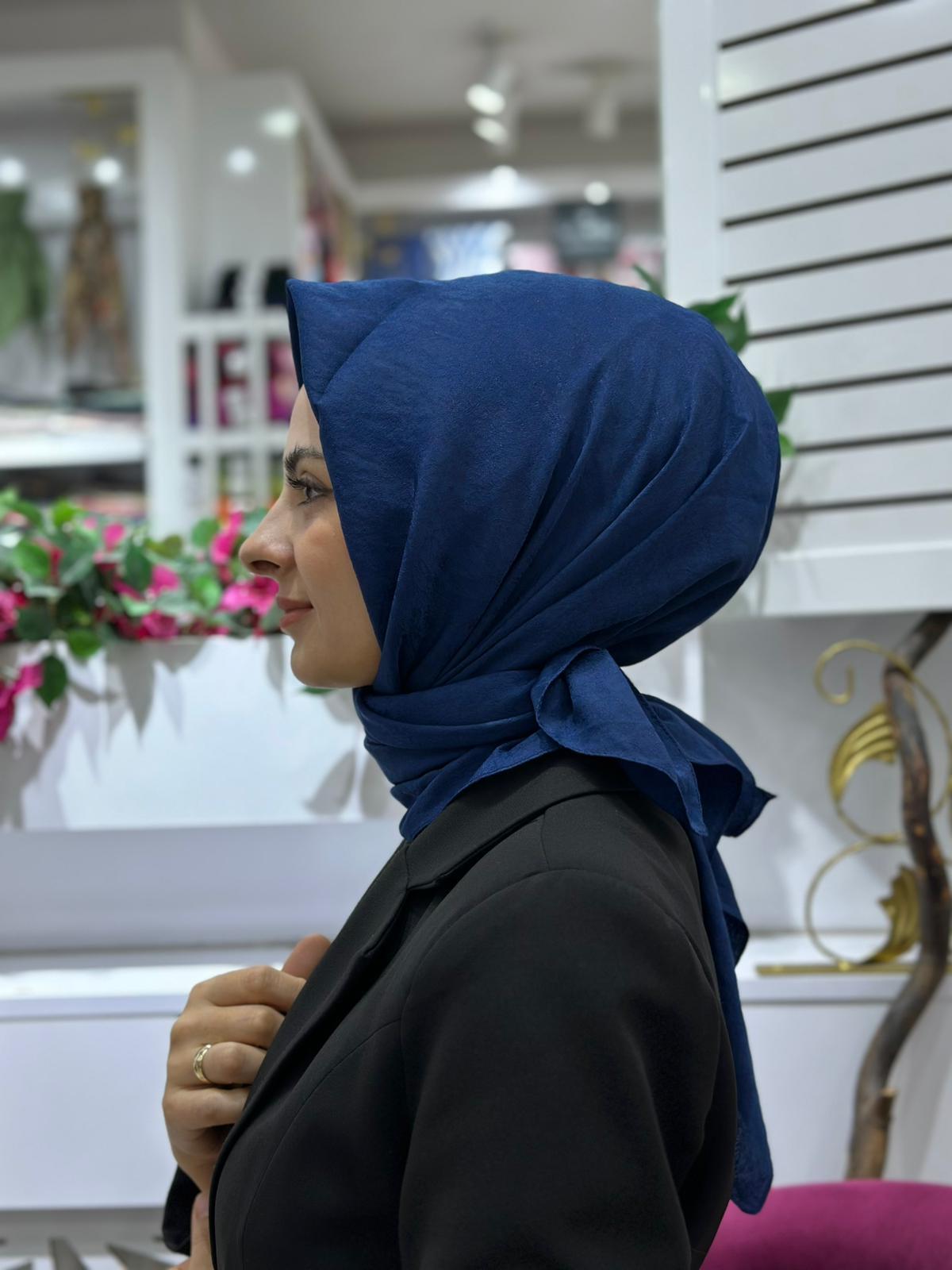 Liza Efekt Şal 09 Koyu İndigo Rengi