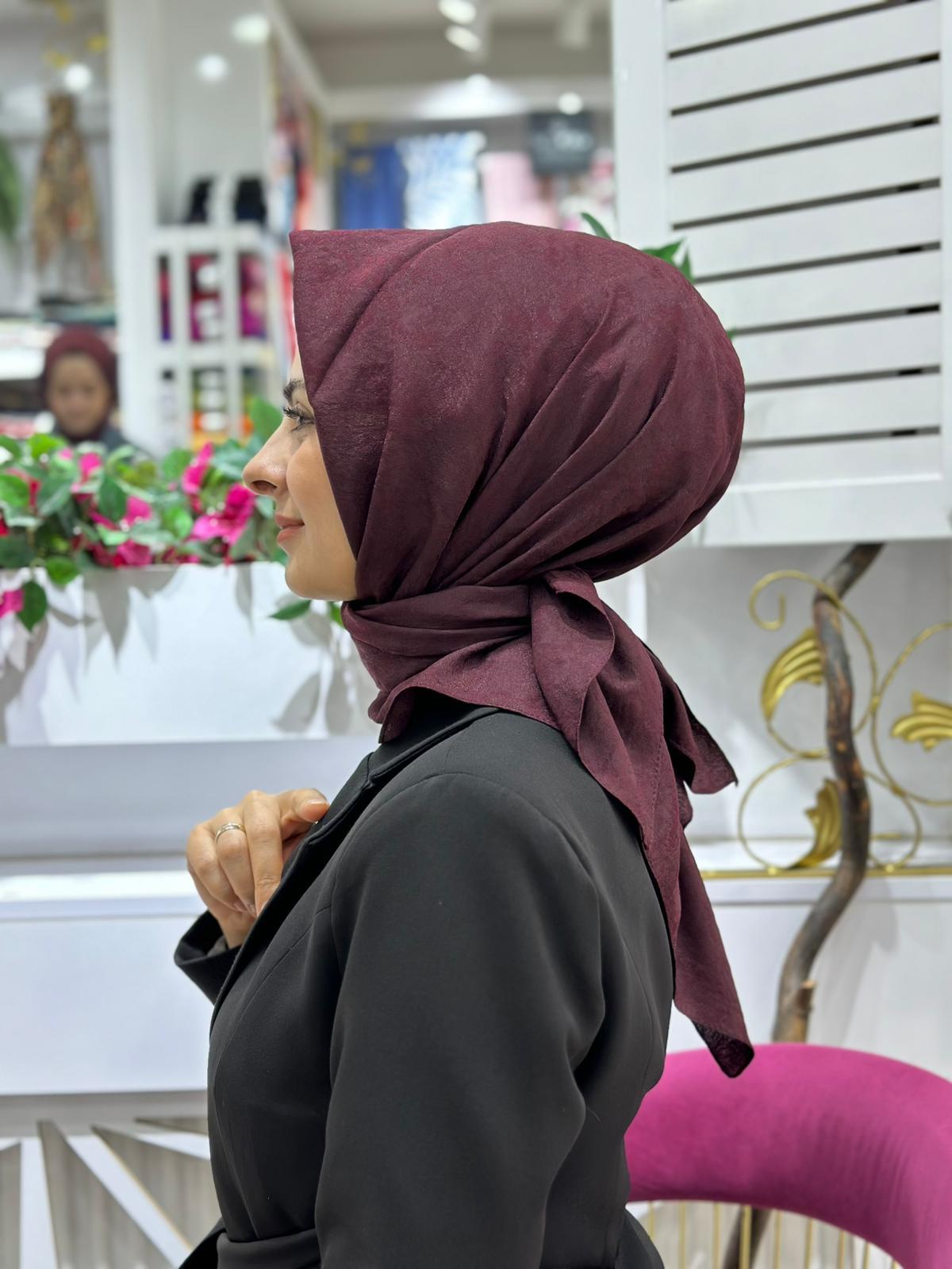 Liza Efekt Şal 21 Ekşi Bordo Rengi