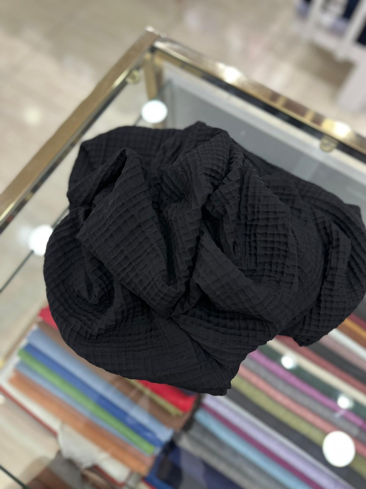 Müslin Tek Renk Gofret Şal 11