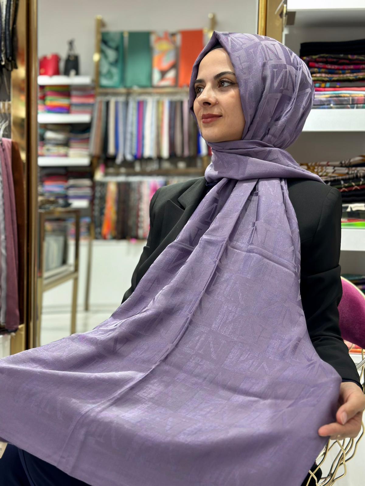 Noura Laura Lyocell Şal Leylak Rengi