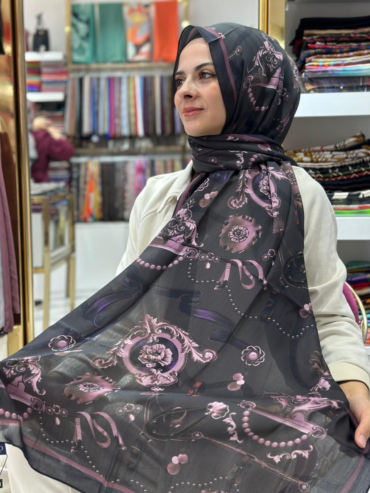 Pamuk İpek Baraque Şal 04
