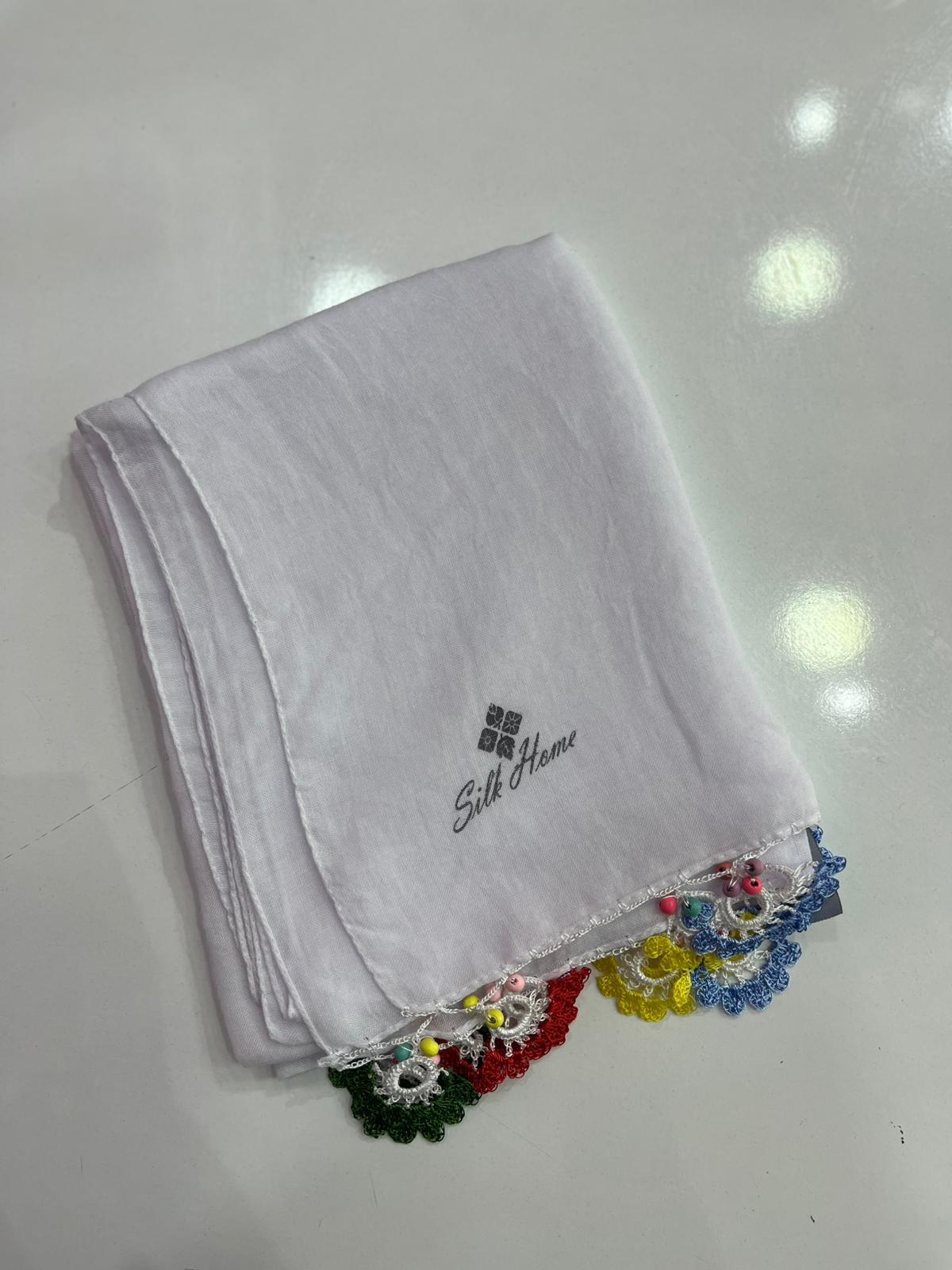 Silk Home Oyalı Şal Beyaz Rengi