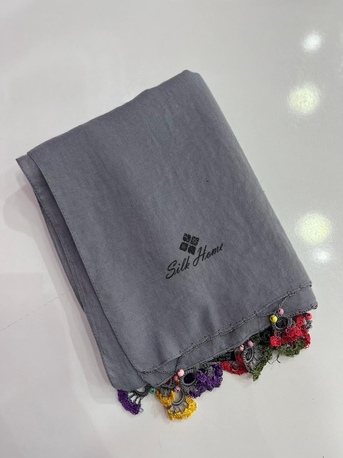 Silk Home Oyalı Şal Gri Rengi