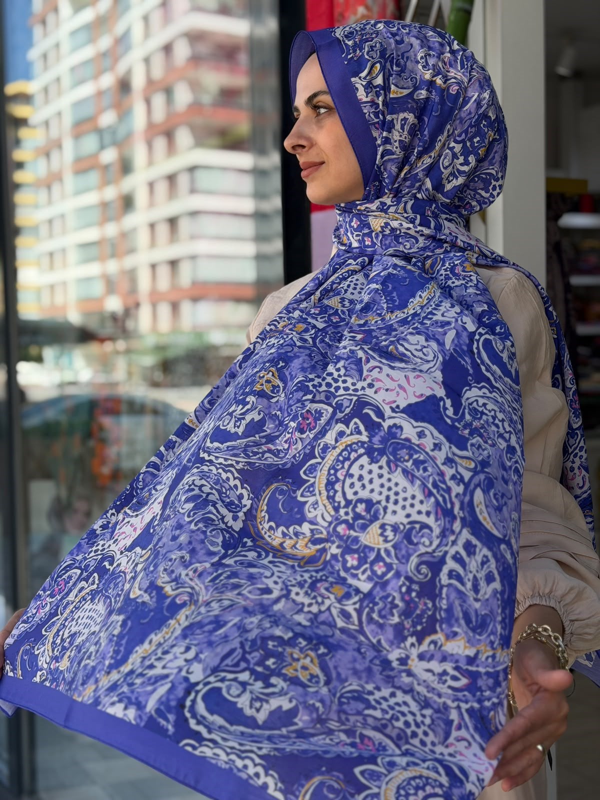 Siyane Cupra Desenli Şal 11