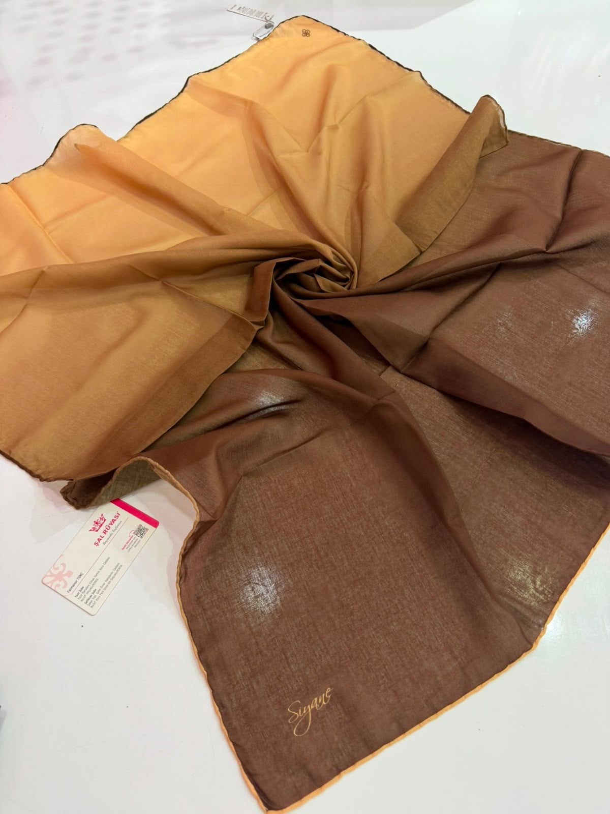 Siyane Degrade Natural Eşarp 02