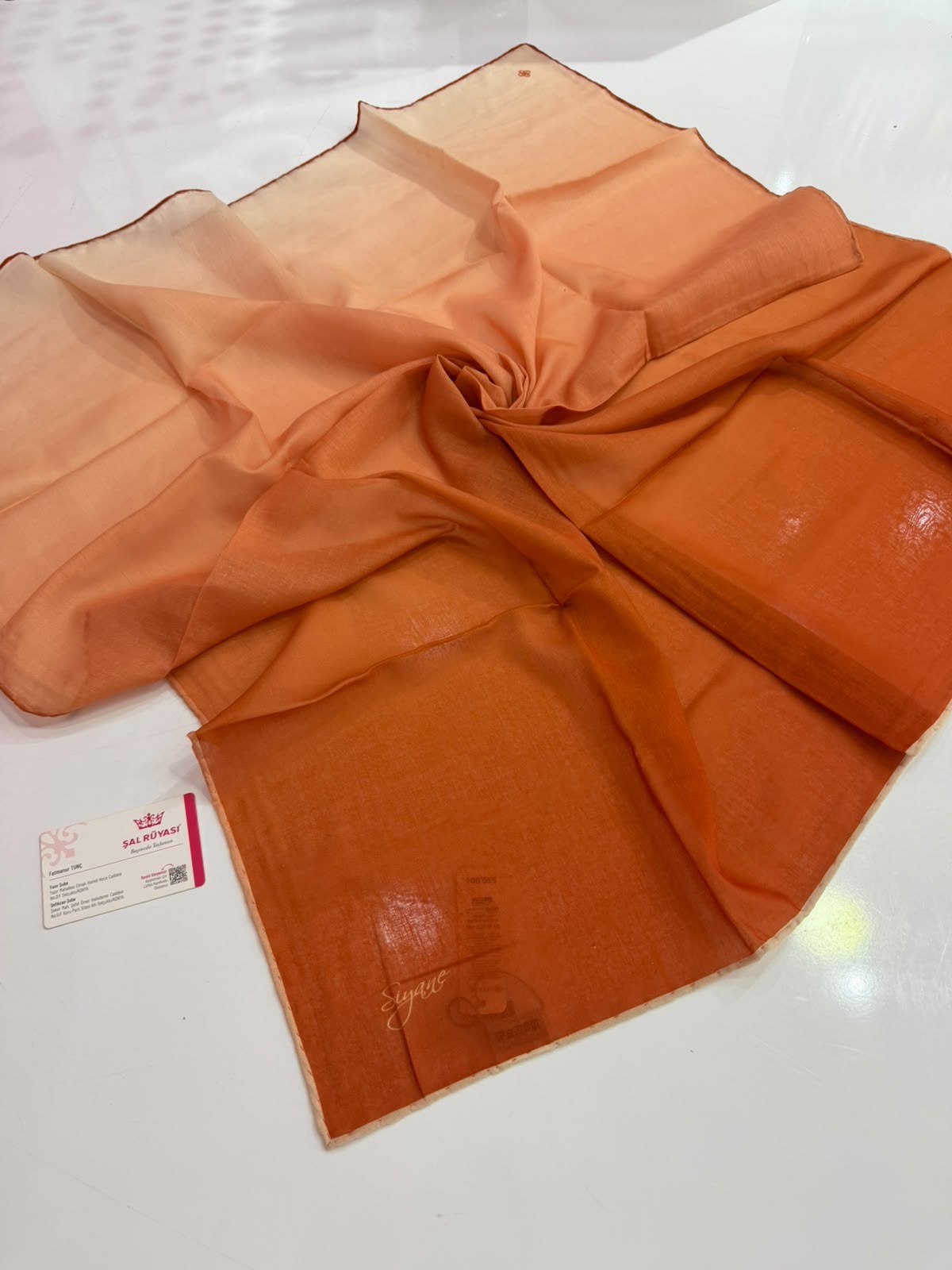 Siyane Degrade Natural Eşarp 03