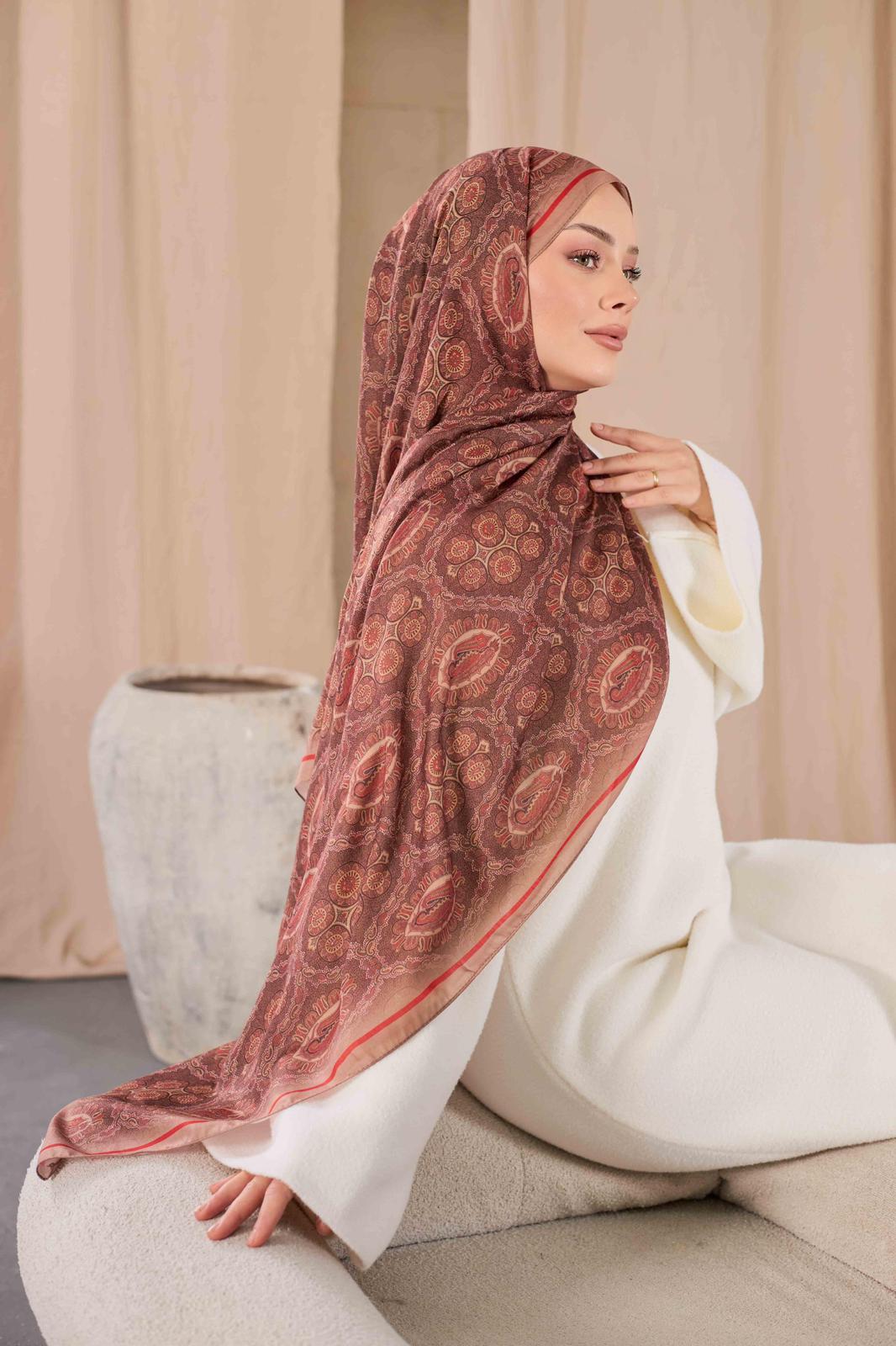 Siyane Desenli Pamuk Şal 01