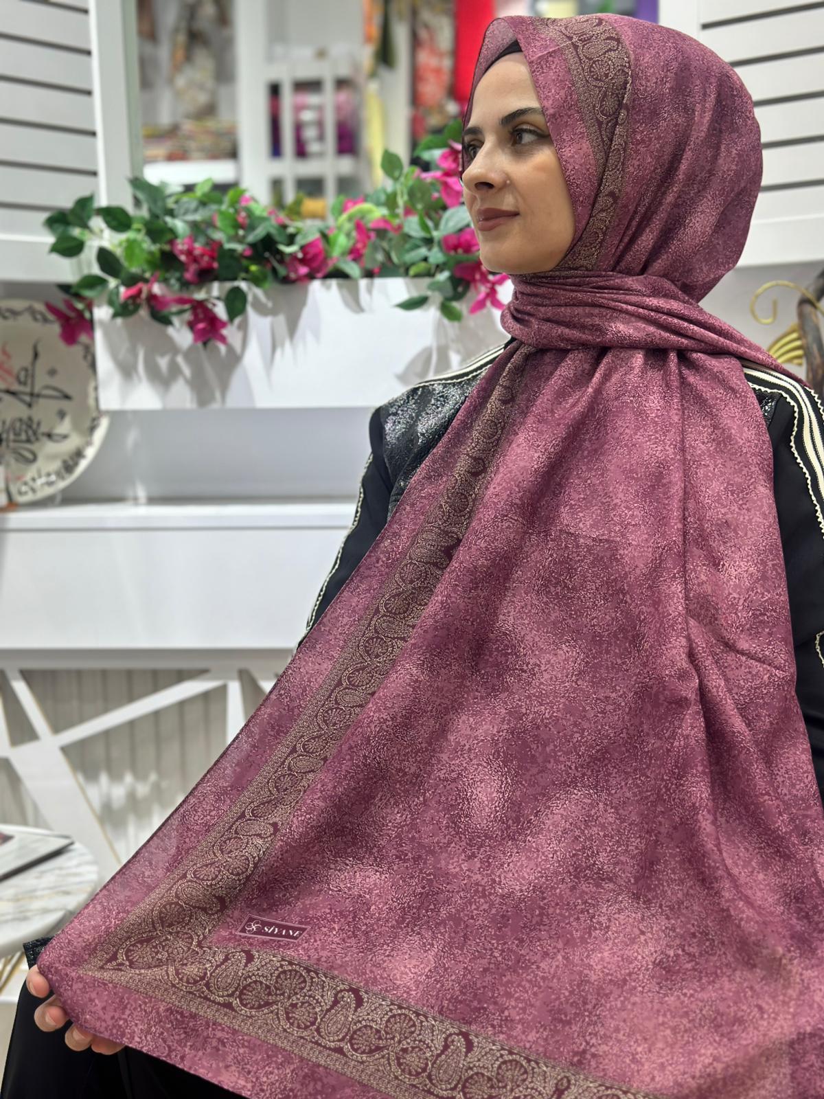 Siyane Desenli Pamuk Şal 12