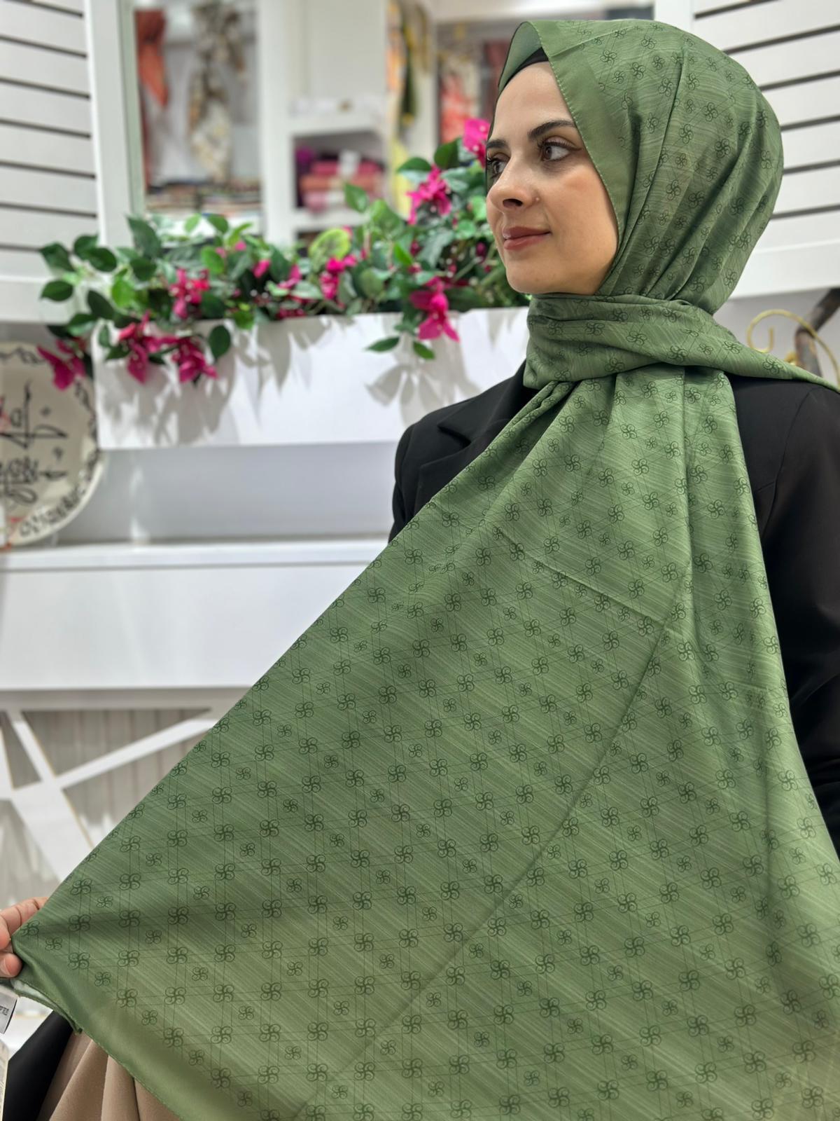 Siyane Desenli Pamuklu Şal 10