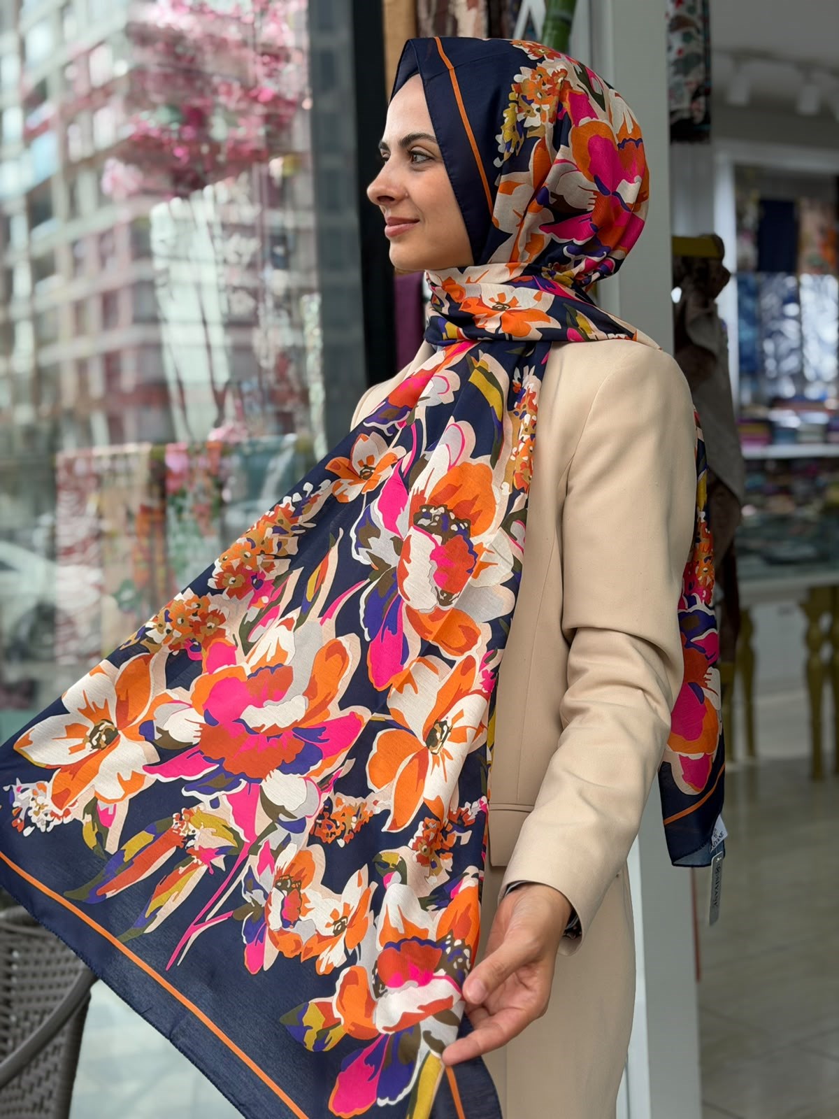 Siyane Desenli Şal 01