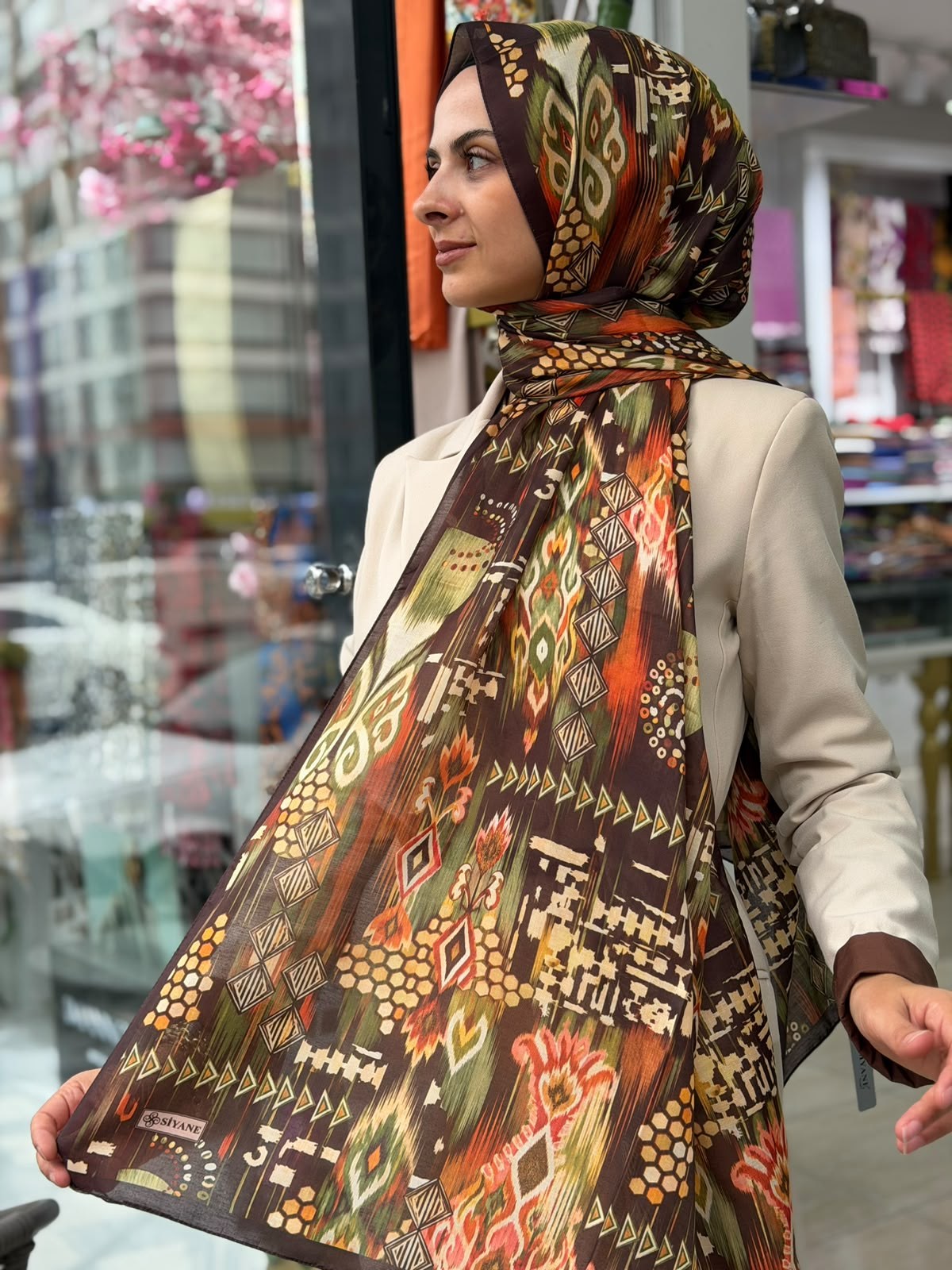 SİYANE Desenli Şal