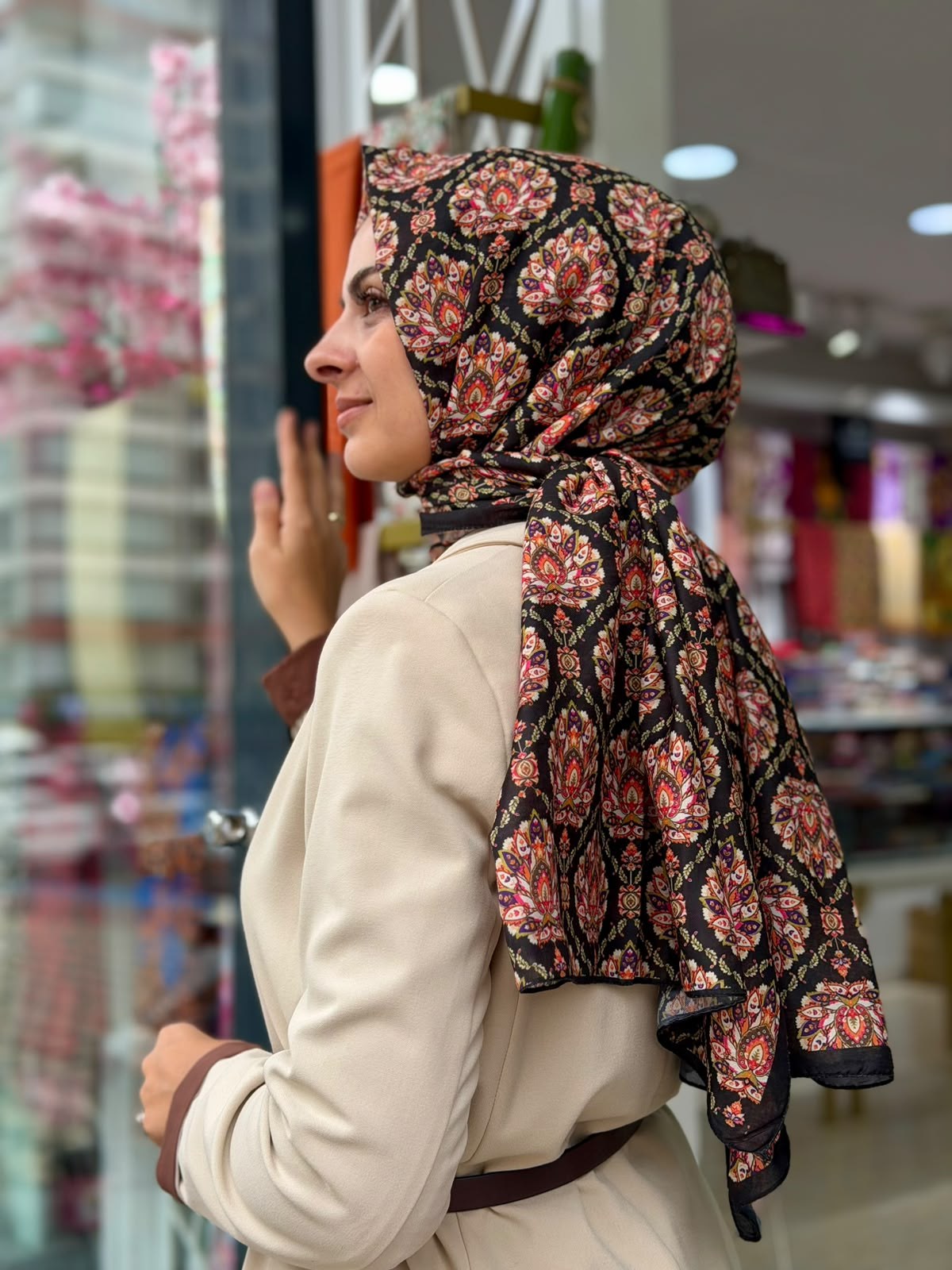 SİYANE Desenli Şal