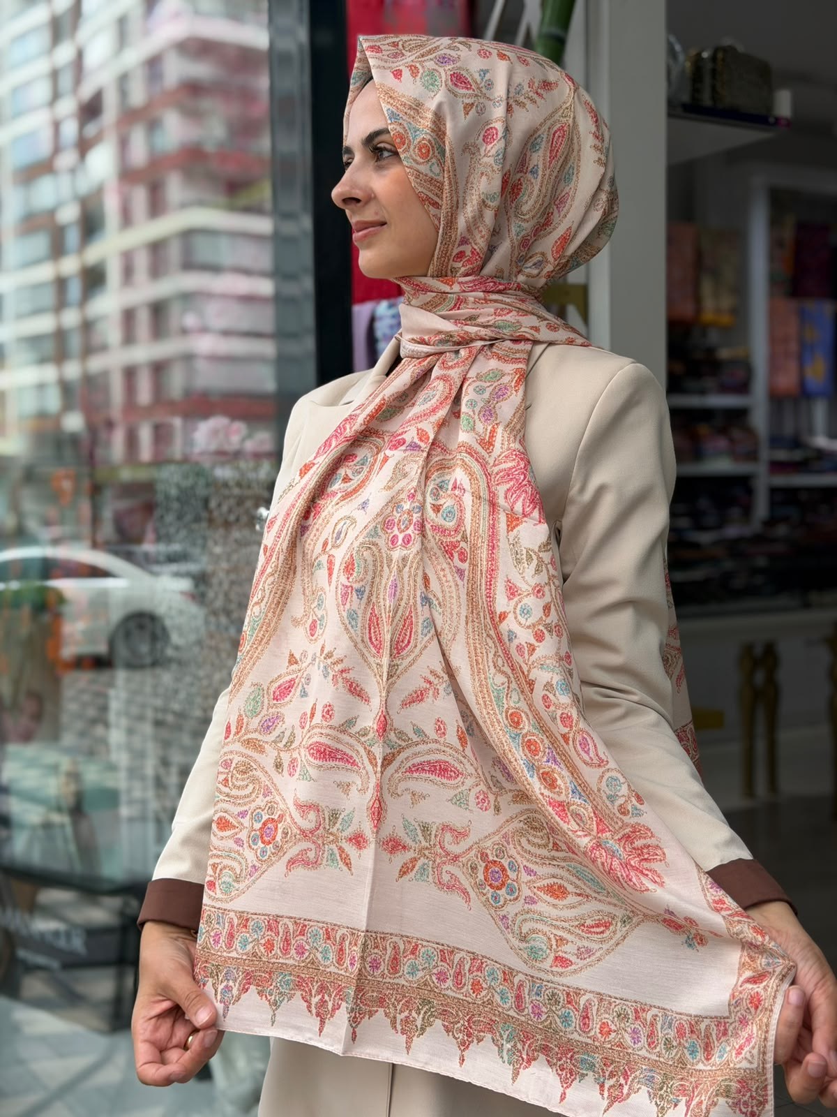 Siyane Mücevher Desenli Soft Şal 22