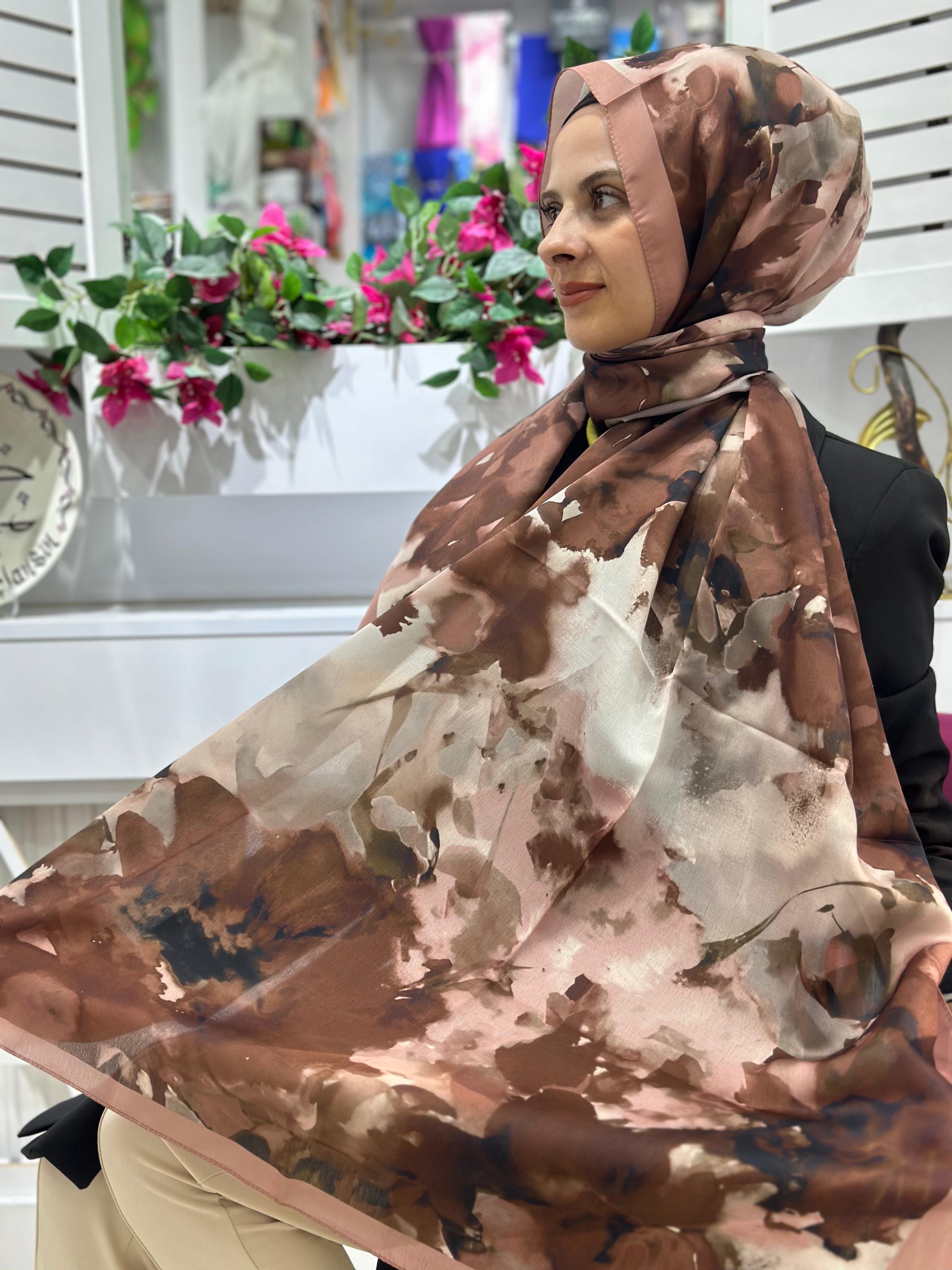 Siyane Rosalinda Desenli Vual Şal 01