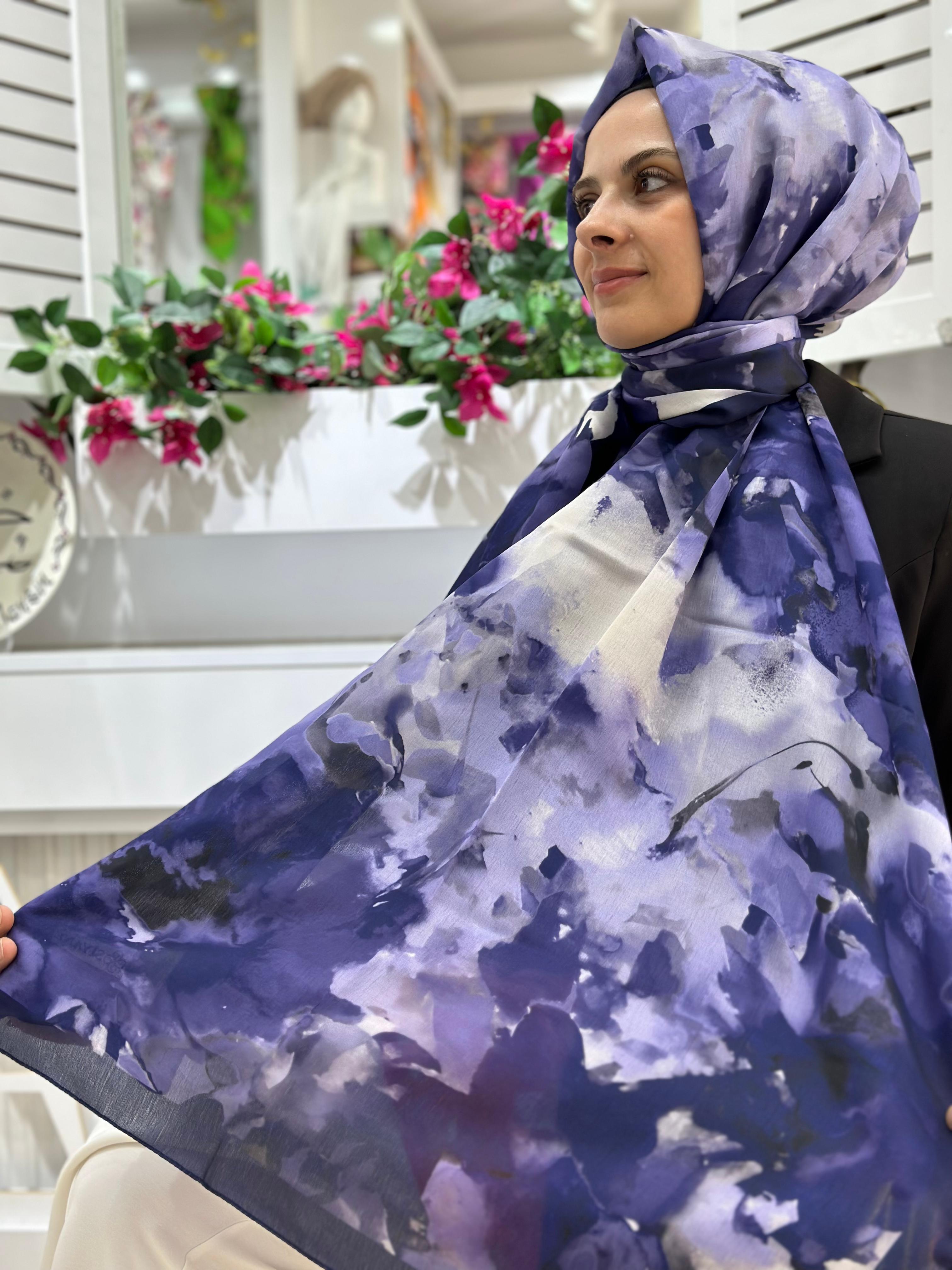 Siyane Rosalinda Desenli Vual Şal 09