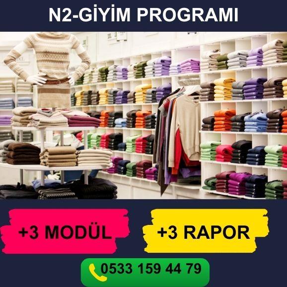 N2-GİYİM PROGRAMI     PERAKENDE BARKODLU SATIŞ PROGRAMI     STOK YÖNETİMİ      PERSONEL MAAŞ MODÜLÜ     PERSONEL PİRİM MODÜLÜ     KASA  ÇIKIŞ-GİDER MODÜLÜ     FİŞ BAZLI SATIŞ RAPORU     ÜRÜN SATIŞ HIZ RAPORU     ŞÜPHELİ İŞLEMLER RAPORU