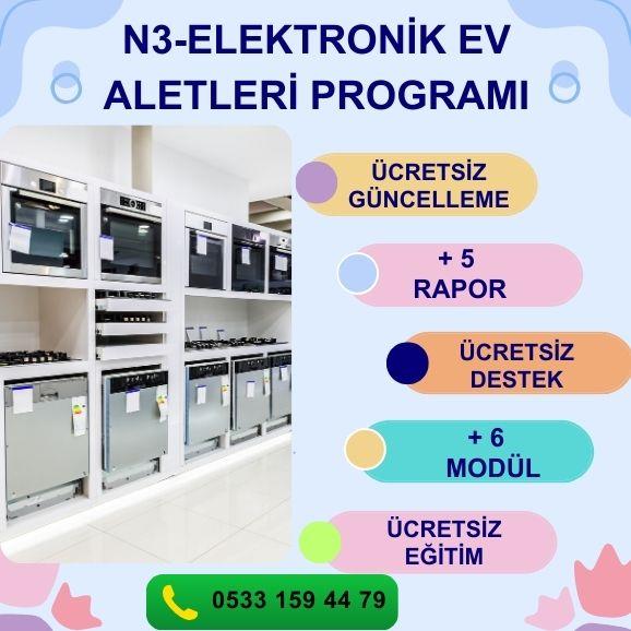 N3-ELEKTRONİK EV ALETLERİ PROGRAMI STOK YÖNETİMİ PERSONEL MAAŞ MDL. PERSONEL PİRİM MODÜLÜ KOLAY SİPARİŞ MODÜLÜ KOLAY SAYIM MODÜLÜ PERAKENDE MÜŞTERİ MD. GİDER MD. FİŞ BAZLI SATIŞ RPR ÜRÜN SATIŞ HIZ RPR DÖNEMSEL SATIŞ RPR. ŞÜPHELİ İŞLEMLER RPR. KAZANÇ ANLZ.