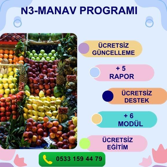 N3-MANAV PROGRAMI STOK YÖNETİMİ PERSONEL MAAŞ MODÜLÜ PERSONEL PİRİM MODÜLÜ KOLAY SİPARİŞ MODÜLÜ KOLAY SAYIM MODÜLÜ PERAKENDE MÜŞTERİ MODÜLÜ GİDER MODÜLÜ FİŞ BAZLI SATIŞ RAPORU ÜRÜN SATIŞ HIZ RAPORU DÖNEMSEL SATIŞ RPR. ŞÜPHELİ İŞLEMLER RPR. KAZANÇ ANALİZİ