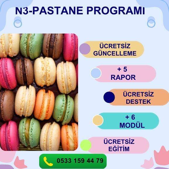 N3-PASTANE PROGRAMI STOK YÖNETİMİ PERSONEL MAAŞ MODÜL PERSONEL PİRİM MODÜLÜ KOLAY SİPARİŞ MODÜLÜ KOLAY SAYIM MODÜLÜ PERAKENDE MÜŞTERİ MODÜLÜ GİDER MODÜLÜ FİŞ BAZLI SATIŞ RAPORU ÜRÜN SATIŞ HIZ RAPORU DÖNEMSEL SATIŞ RPR. ŞÜPHELİ İŞLEMLER RPR. KAZANÇ ANALİZİ