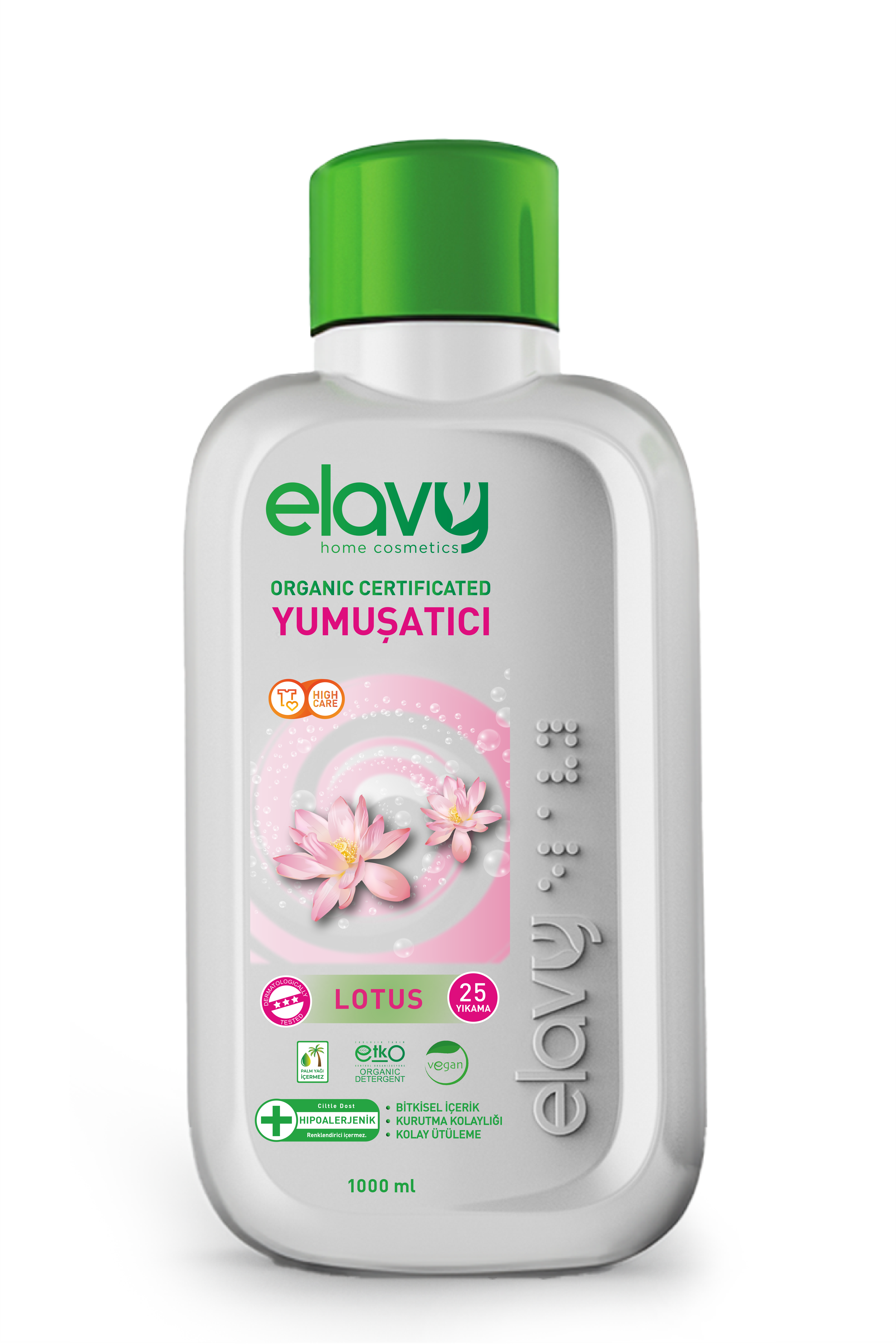 Elavy Lotus Organik Sertifikalı Çamaşır Yumuşatıcısı 1 Litre