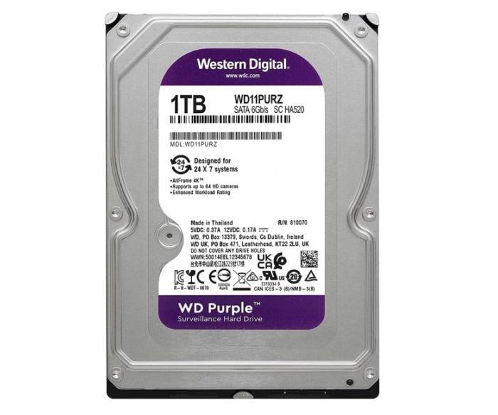 1 TB WD 3.5 PURPLE SATA3 5400RPM 64MB 7/24 GUVENLIK WD11PURZ 1 TB WD 3.5 PURPLE SATA3 5400RPM 64MB 7/24 GUVENLIK WD11PURZ