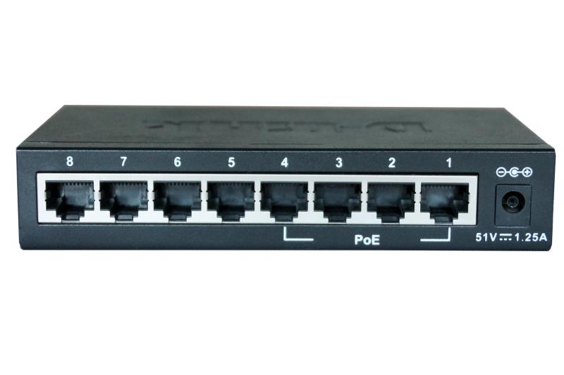 D-LINK DES-1008P/C1A 8X10/100 (4 PORT POE) METAL KASA 62W POE SWITCH D-LINK DES-1008P/C1A 8X10/100 (4 PORT POE) METAL KASA 62W POE SWITCH