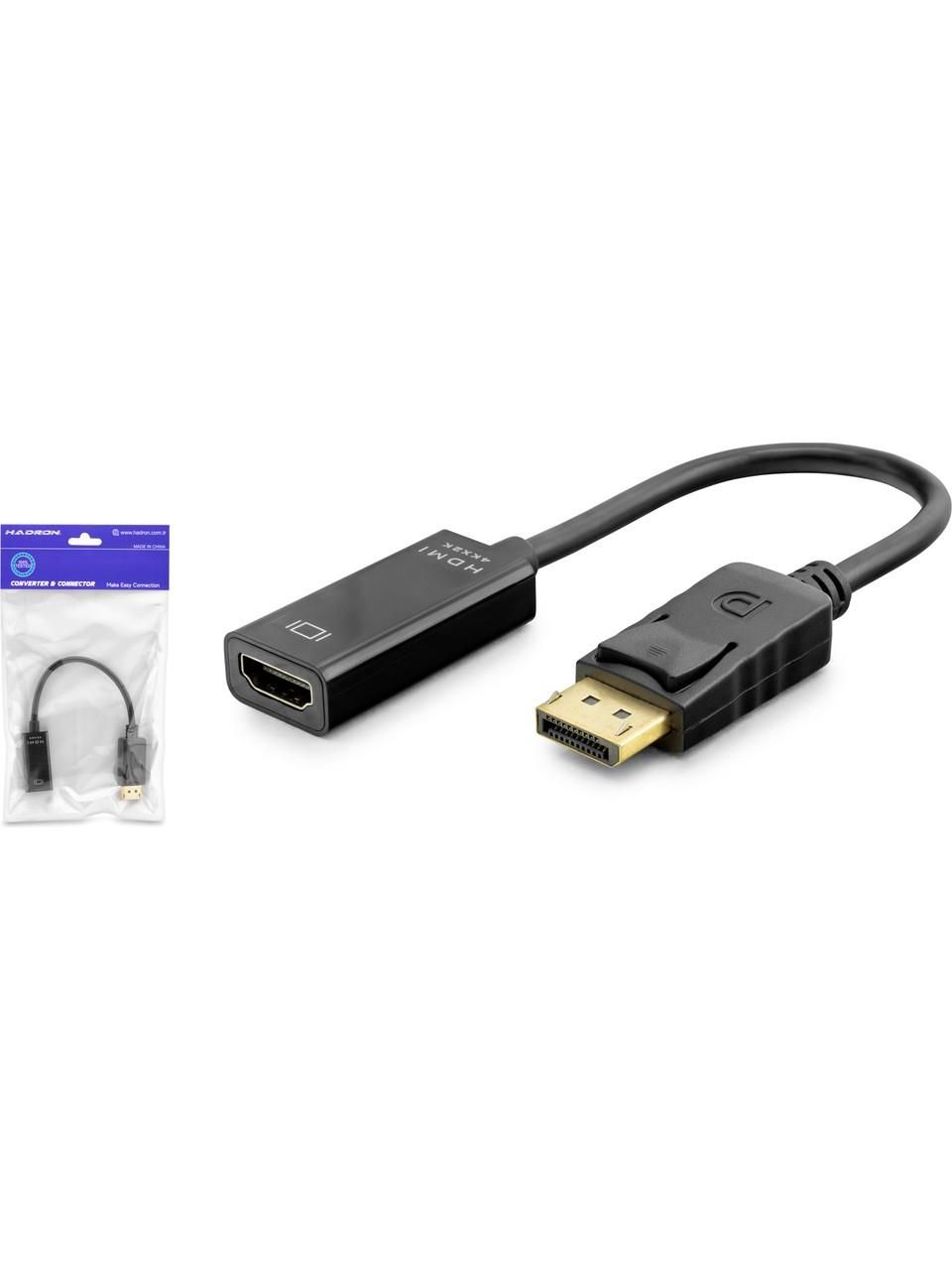 HADRON HDX7823 DISPLAY (M) TO HDMI (F) ADAPTÖR 4K 30HZ SİYAH HADRON HDX7823 DISPLAY (M) TO HDMI (F) ADAPTÖR 4K 30HZ SİYAH