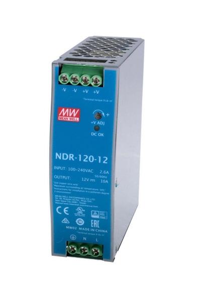 MEAN WELL NDR-120-12 V 10 AMPER PROFOSYENEL ADAPTÖR MEAN WELL NDR-120-12 V 10 AMPER PROFOSYENEL ADAPTÖR