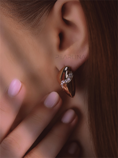 Üçgen Formlu Rose Gold Xuping Küpe