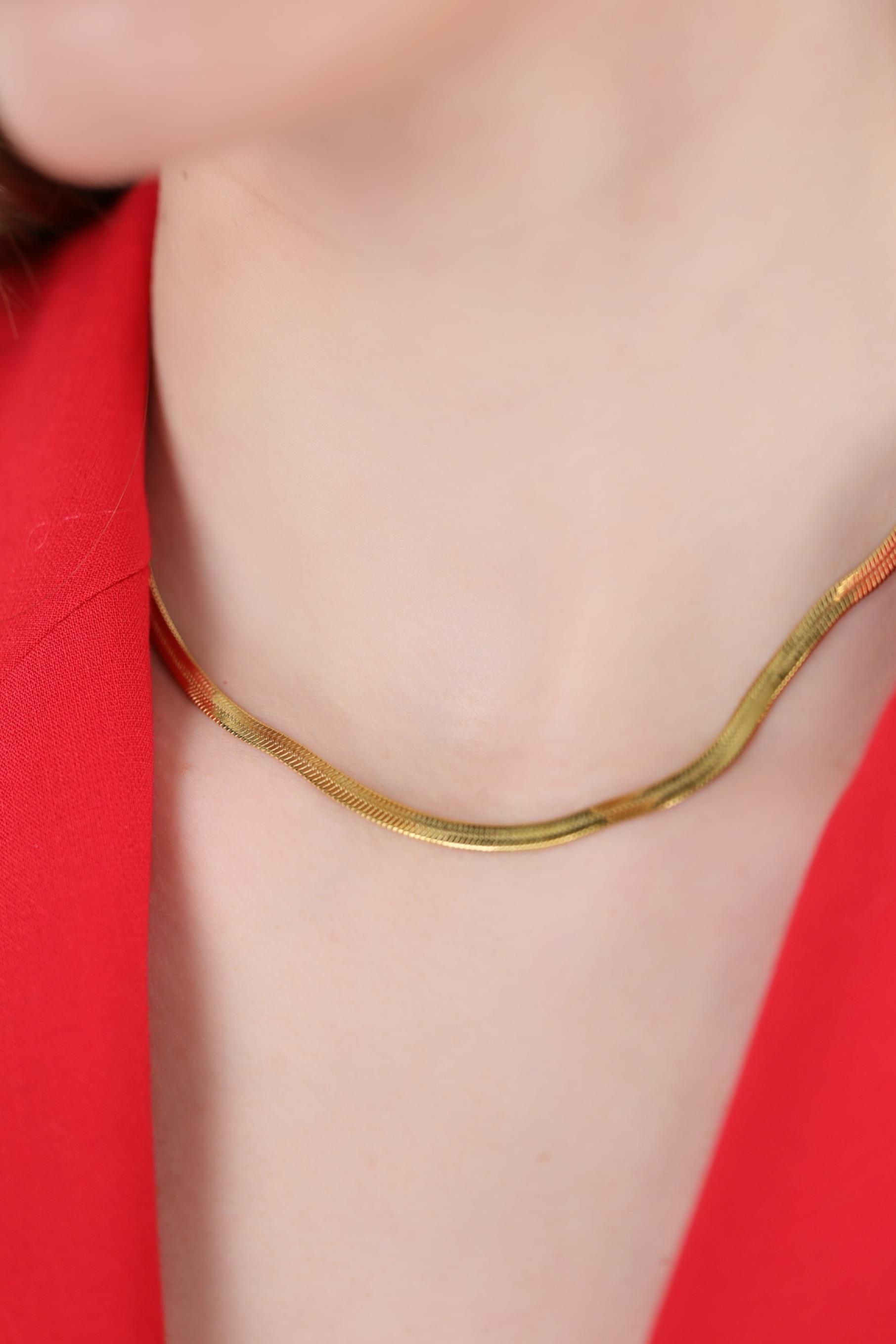 İtalyan Ezme Çelik Kolye