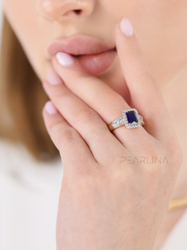 Rose Gold Xuping Laci Taşlı Yüzük