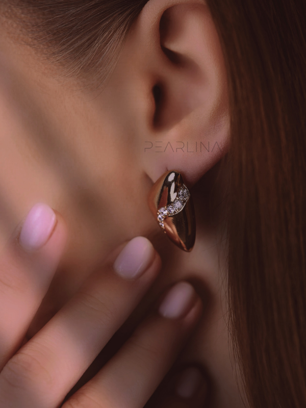 Üçgen Formlu Rose Gold Xuping Küpe